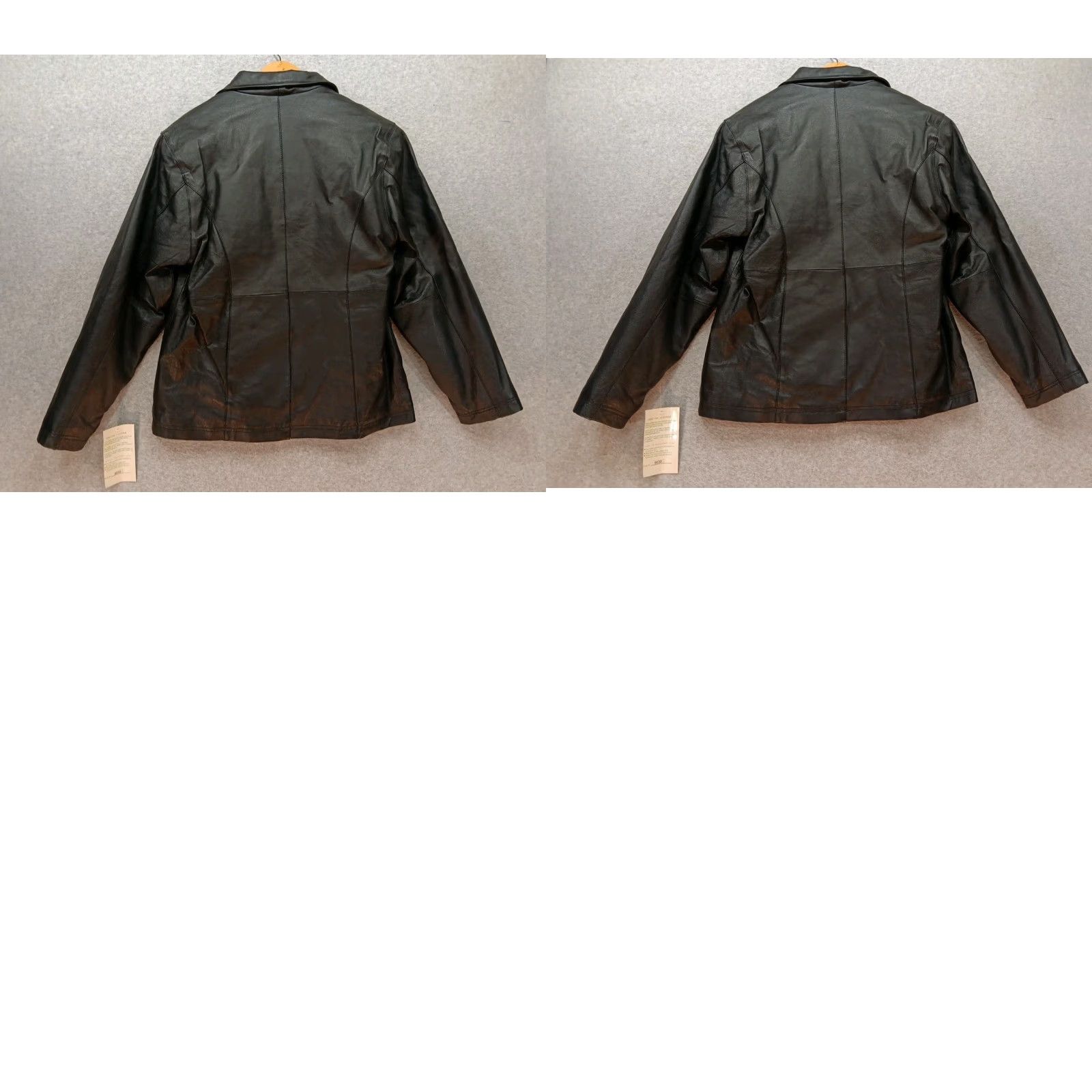 Vintage Burk's Bay Women Bomber Jacket M Black Leather NWT Size M / US 6-8 / IT 42-44 - 10 Thumbnail