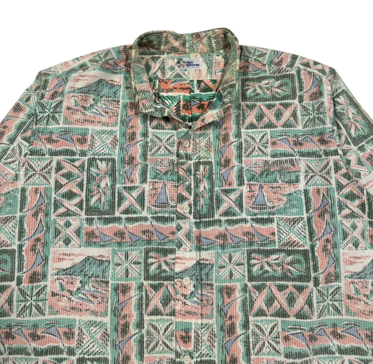 Reyn Spooner × Sun Surf × Vintage Vtg🔥Reyn Spooner Camp Collar Hawaii Shirt Size US L / EU 52-54 / 3 - 3 Thumbnail