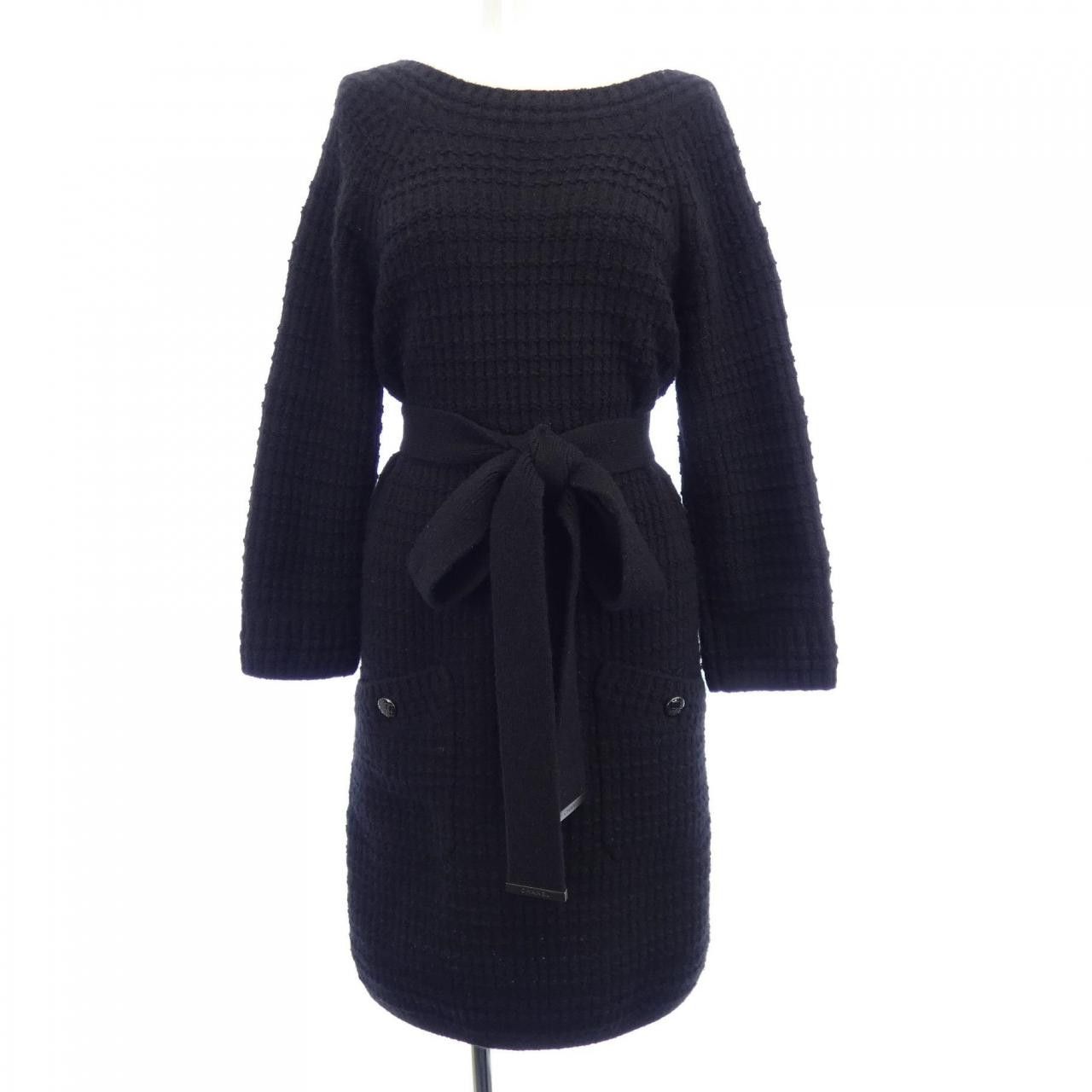 Chanel Chanel Chanel Cashmere Dress Textile Dresses P59784K07810 DUTY FREE for USA Size ONE SIZE - 1 Thumbnail