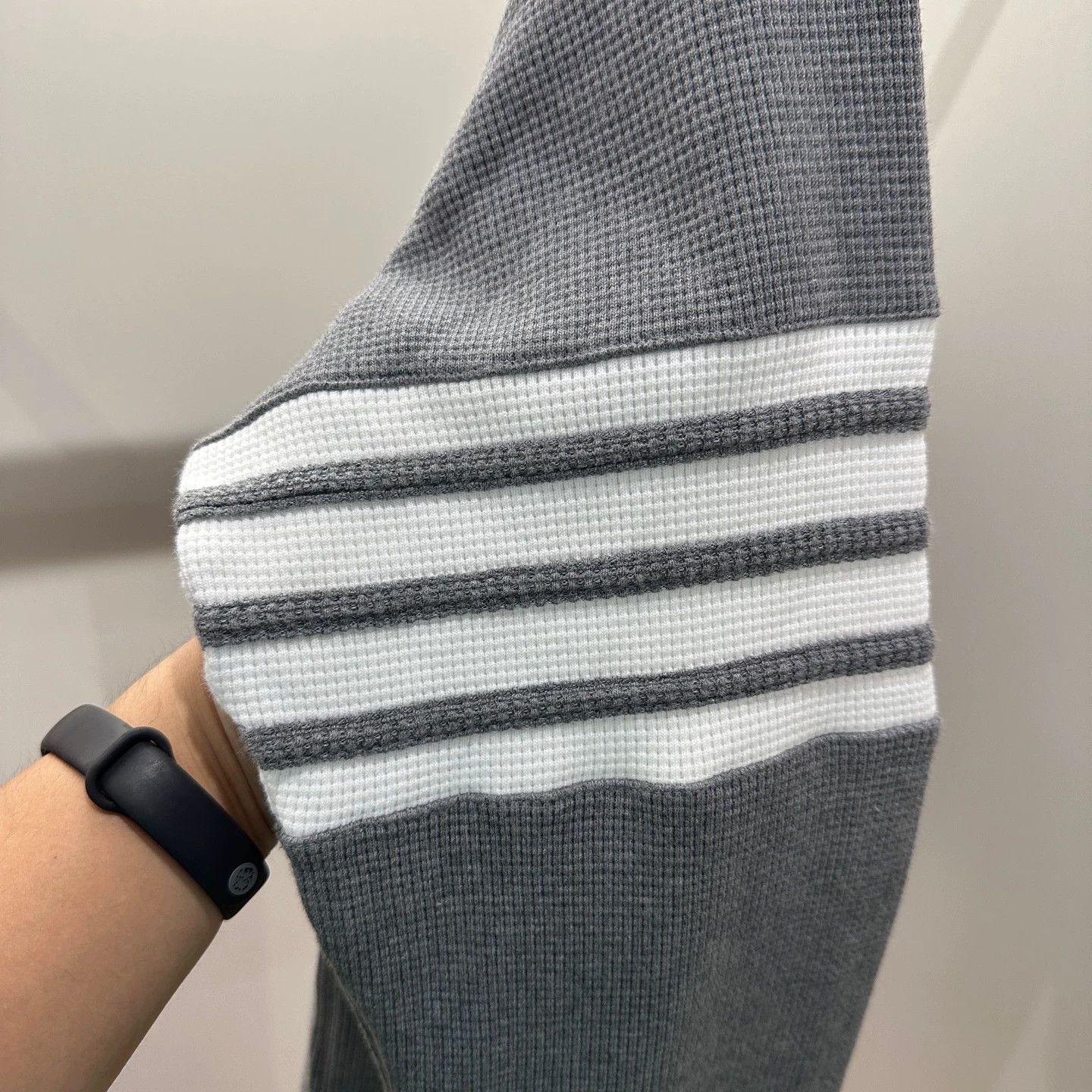 Thom Browne Thom Browne apr499 Waffle 4-Bar Sweatshirt 3 Cotton Size US L / EU 52-54 / 3 - 6 Thumbnail