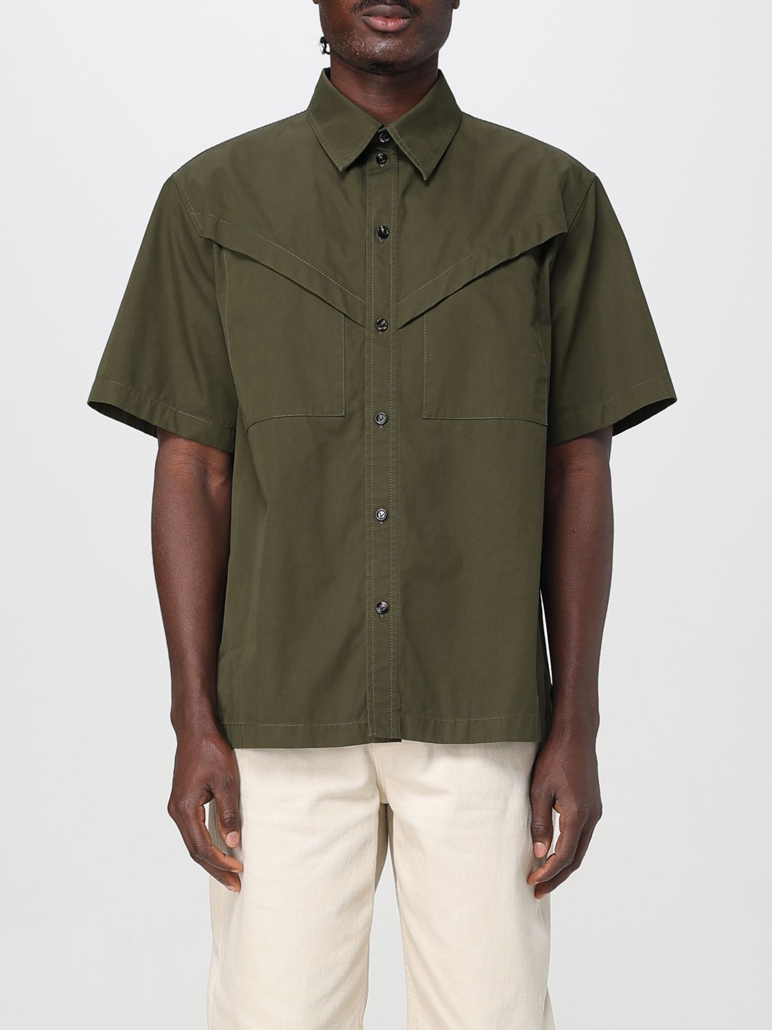 Bottega Veneta Bottega Veneta Shirt Men Kaki Size US XL / EU 56 / 4 - 1 Thumbnail
