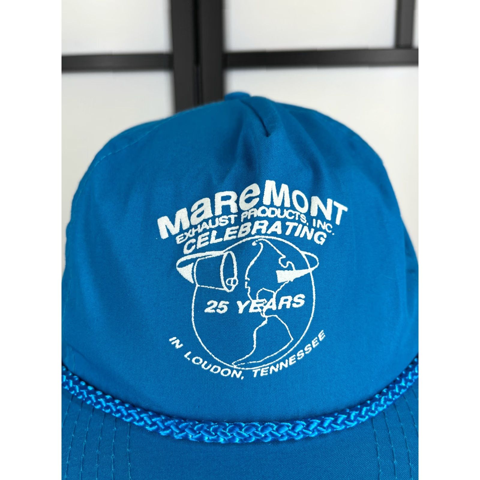 Vintage Maremont Exhaust Products Inc Hat Cap Strap Back Adult Blue 25 Years 90s Cars Exhaust Baseball Cap Adjustable Mens Blue Cap Size ONE SIZE - 2 Thumbnail