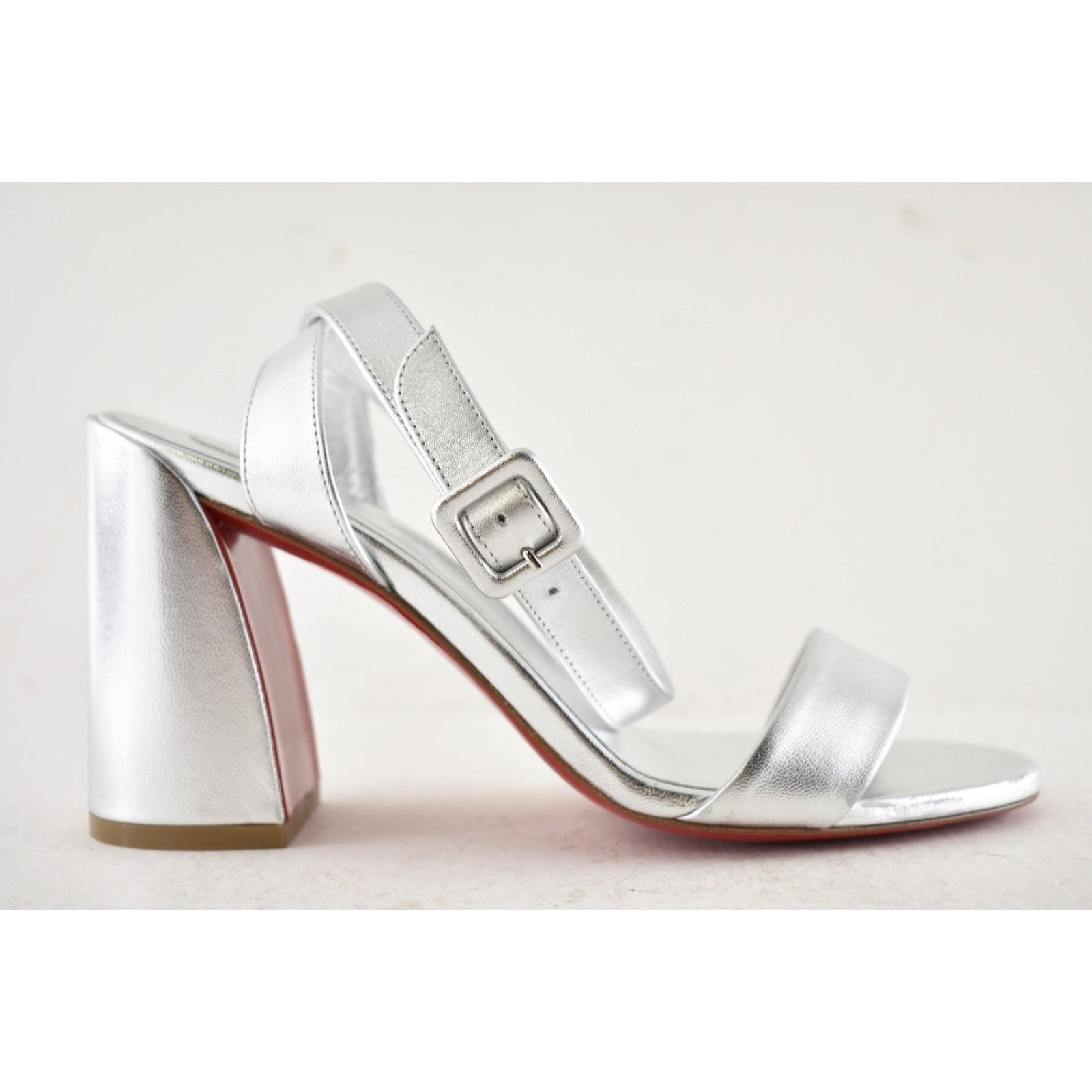 Christian Louboutin Christian Louboutin Miss Sabina 85 Silver Ankle Strap Size US 6 / IT 36 - 2 Thumbnail