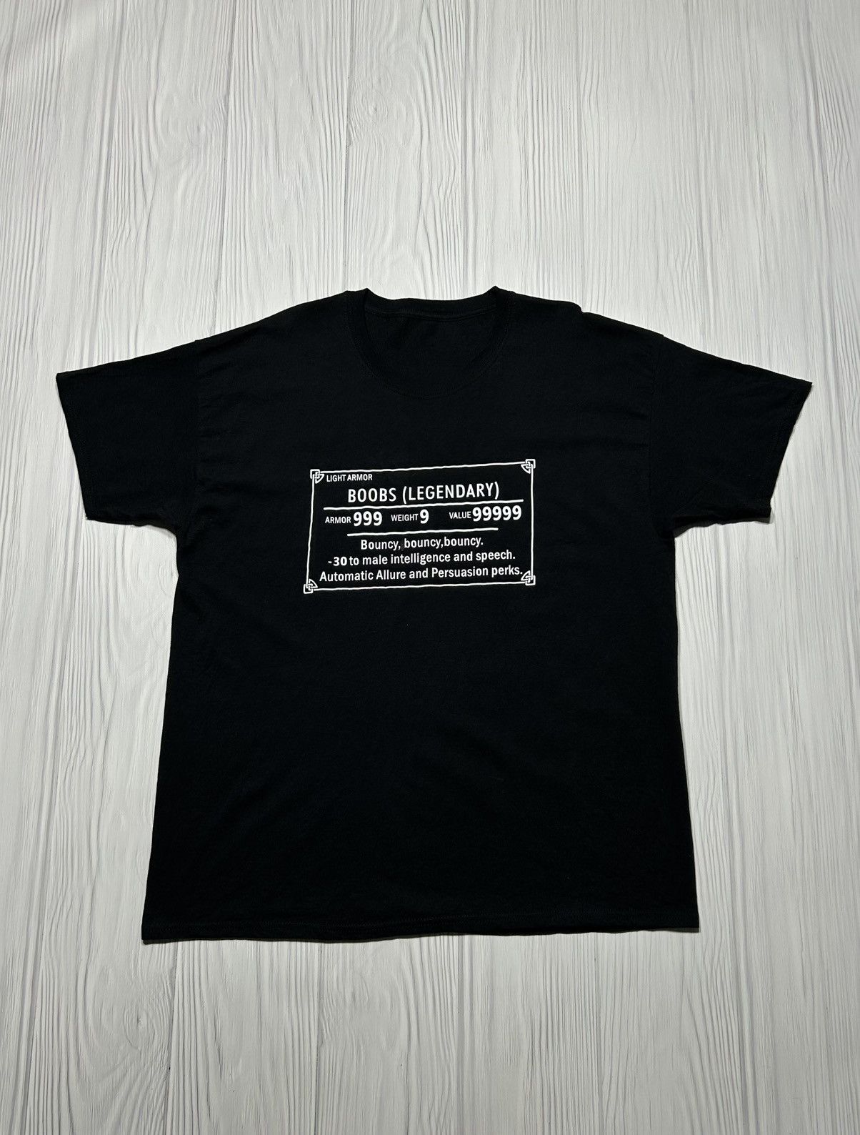 Vintage Boobs (Legendary) Skyrim Style T-Shirt Humor Size US XL / EU 56 / 4 - 1 Thumbnail