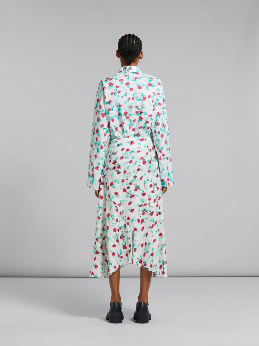 Marni o1w1db10125 Envers Satin Midi Skirt in White Size 28" / US 6 / IT 42 - 3 Thumbnail