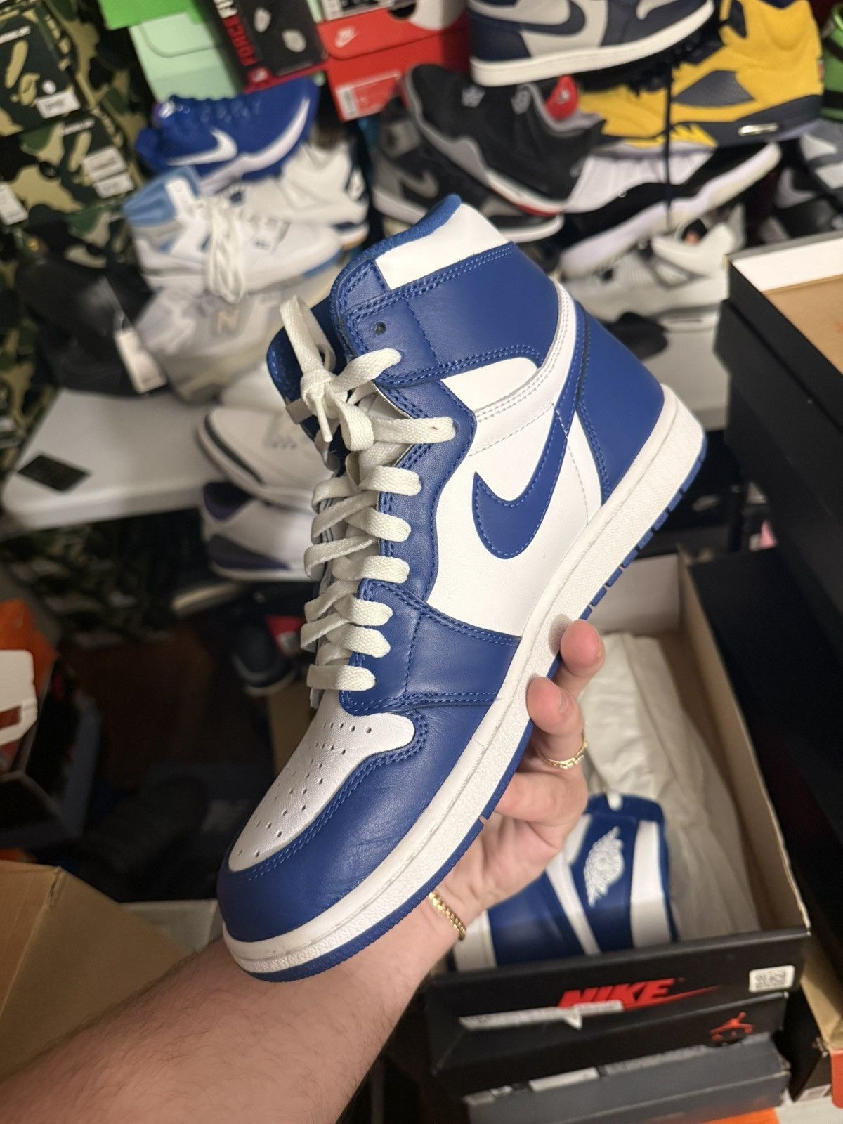 Jordan Brand Jordan retro 1 storm blue sz 9.5 Size US 9.5 / EU 42-43 - 3 Thumbnail