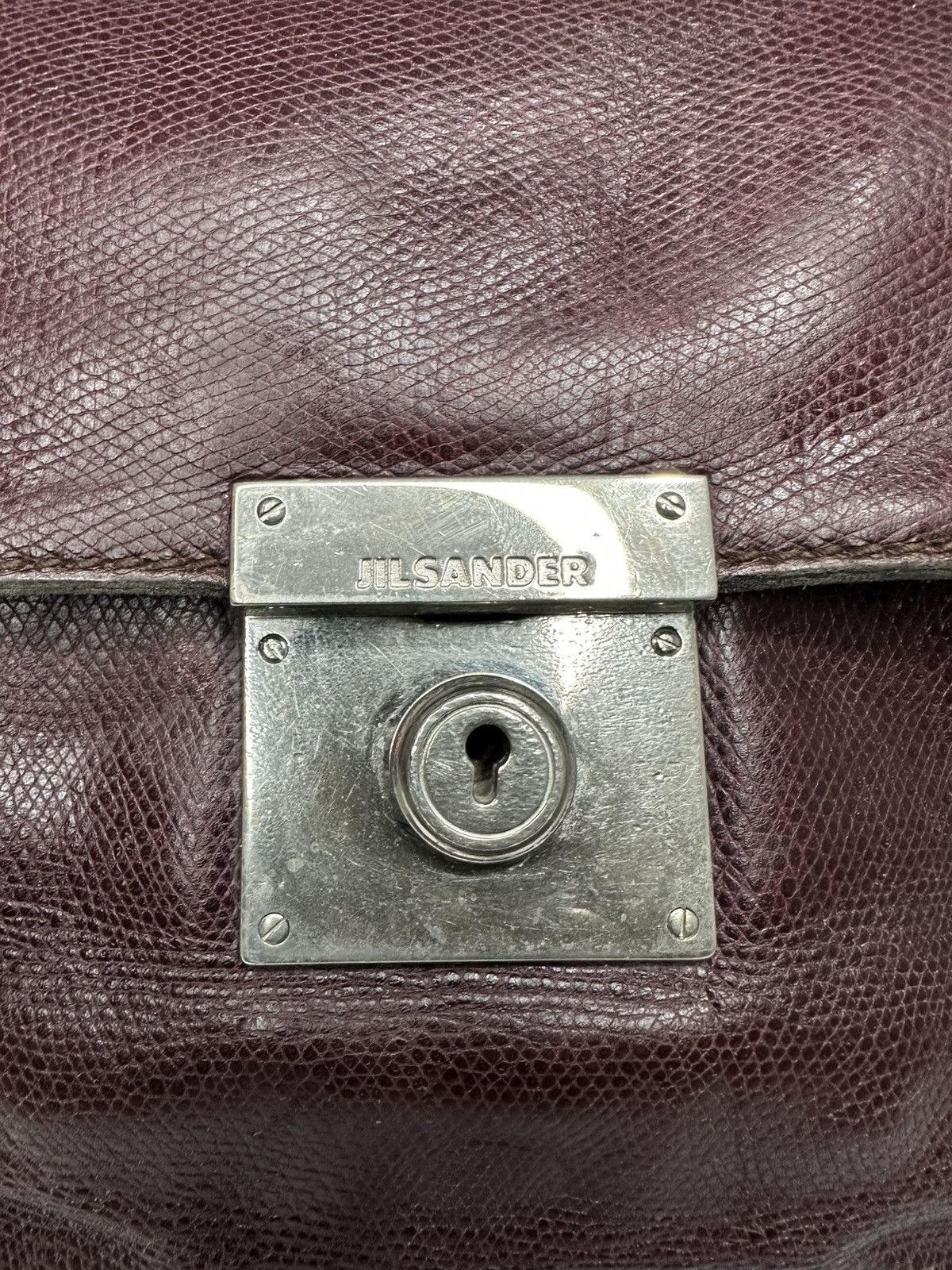 Jil Sander Vintage JIL SANDER Dark Burgundy Leather Handbag. Size ONE SIZE - 4 Thumbnail