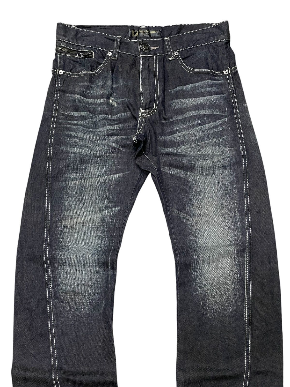 Hysteric Glamour × Japanese Brand × LOWBOX Back Number Japan Waxed Coated Spiral Cut Jeans Size US 30 / EU 46 - 6 Thumbnail