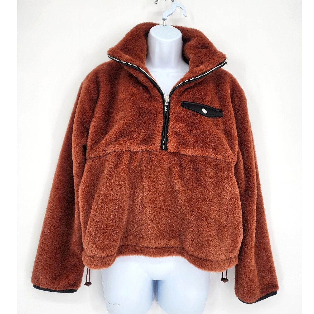 BLANKNYC Blank NYC Burnt Orange Fuzzy Pullover Jacket Women's Size XS Size XS / US 0-2 / IT 36-38 - 1 Thumbnail