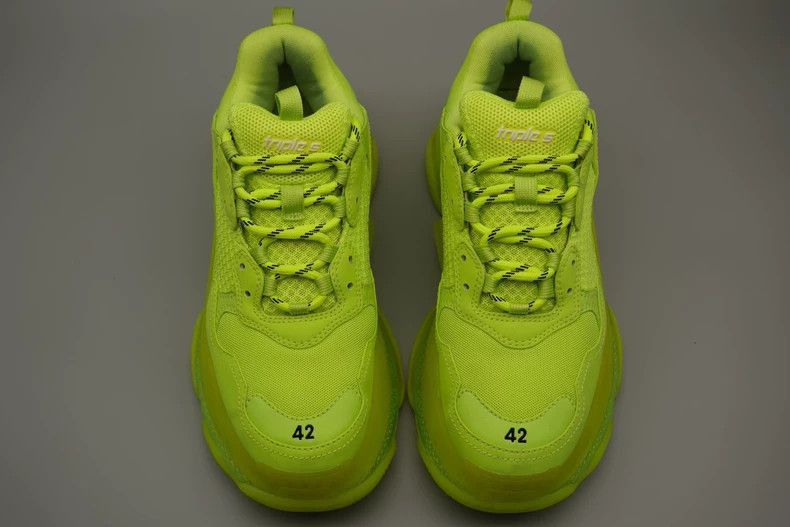 Balenciaga balenciaga triple-s neon yellow chunky sneakers-2507 Size US 10 / EU 43 - 4 Thumbnail