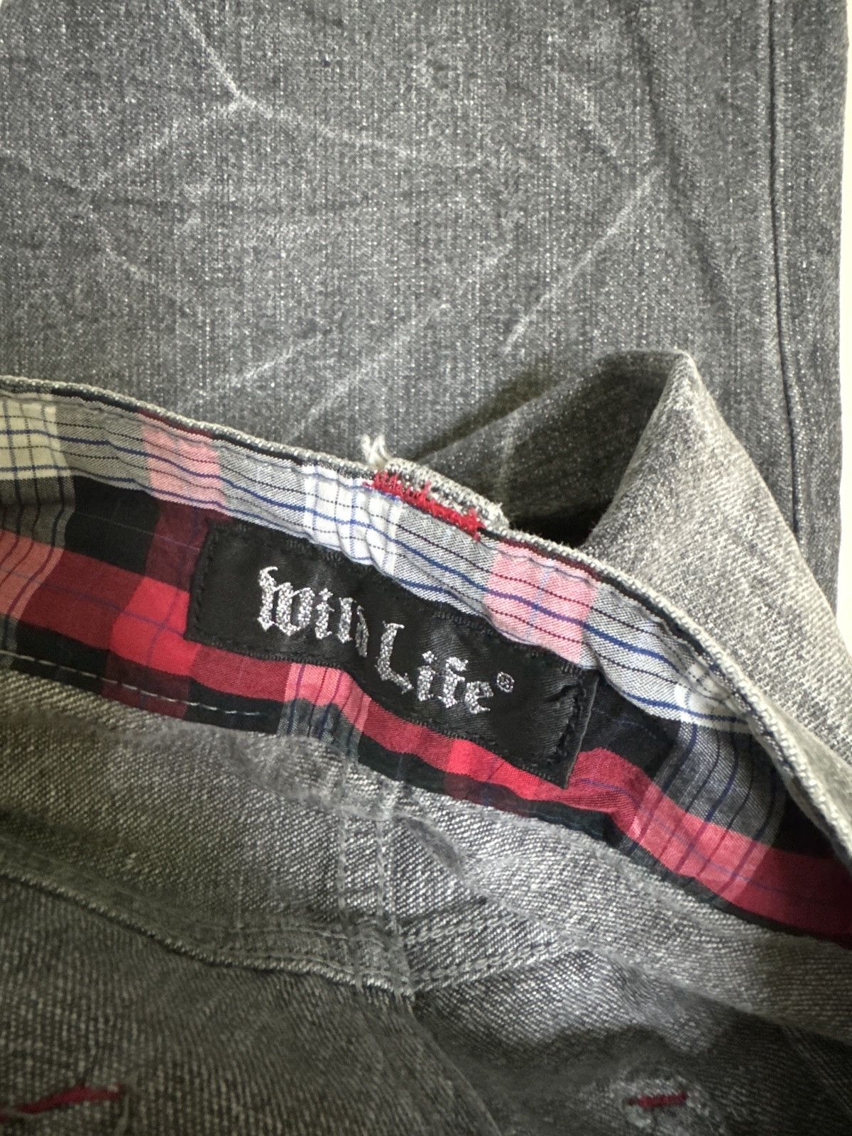 Vintage Y2K Wild Life Poem Print Whiskered Cropped Denim Jeans Size US 29 - 13 Thumbnail