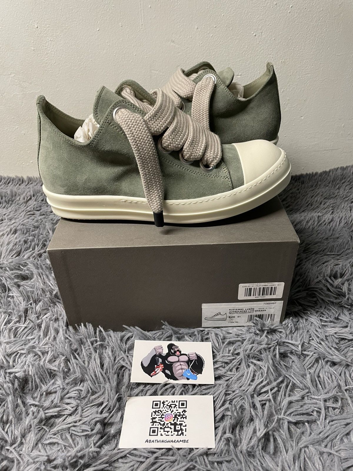 Rick Owens Rick Owens Ramone Low Jumbo Lace Celadon/Milk Size US 8 / EU 41 - 2 Thumbnail