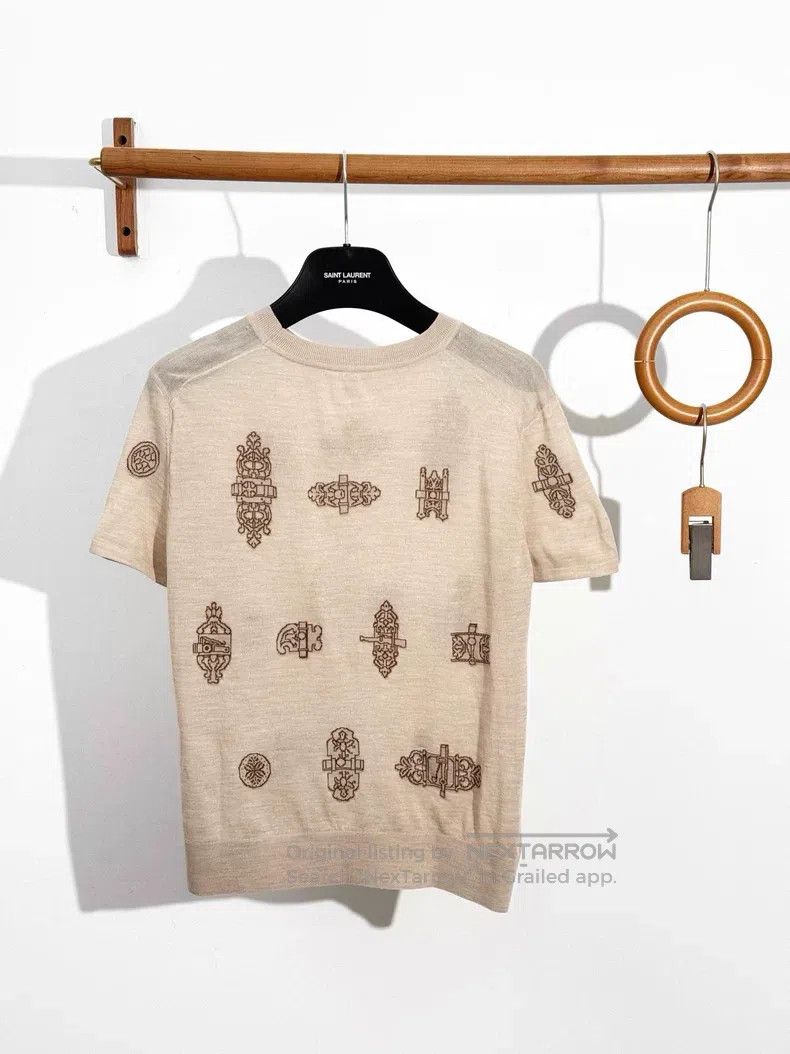 Hermes Hermes Women's short-sleeve wool knit sweater, 26 spring a Size S / US 4 / IT 40 - 4 Thumbnail