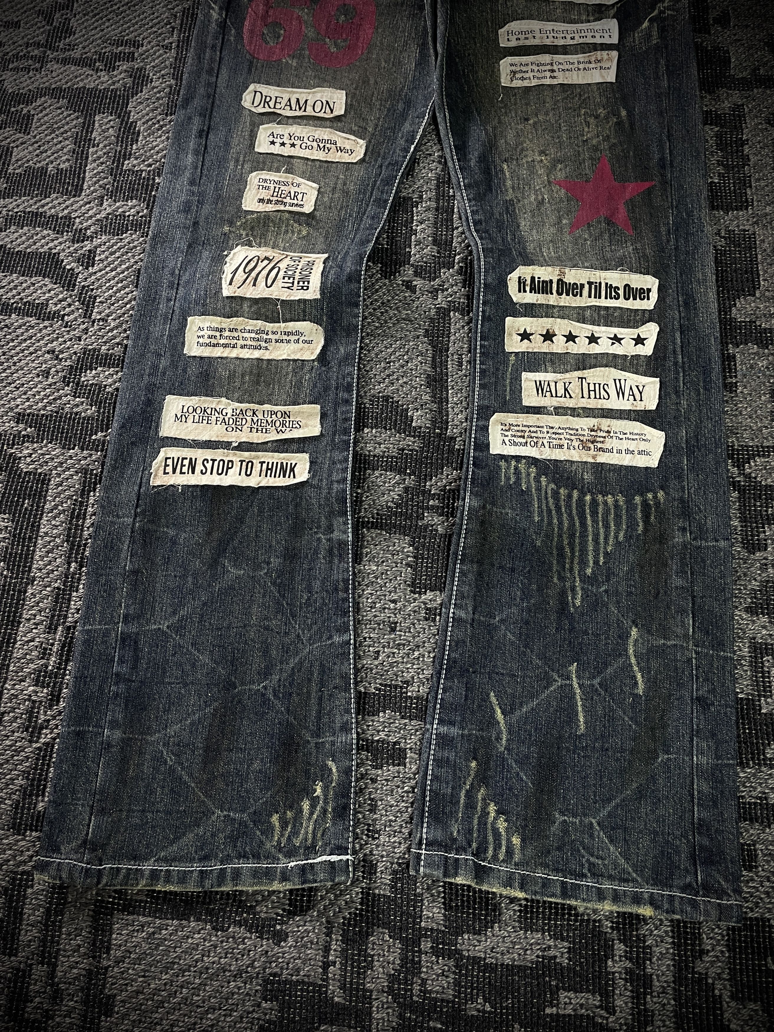 In The Attic In the attic Patch Boot Cut Jeans Size US 33 - 3 Thumbnail