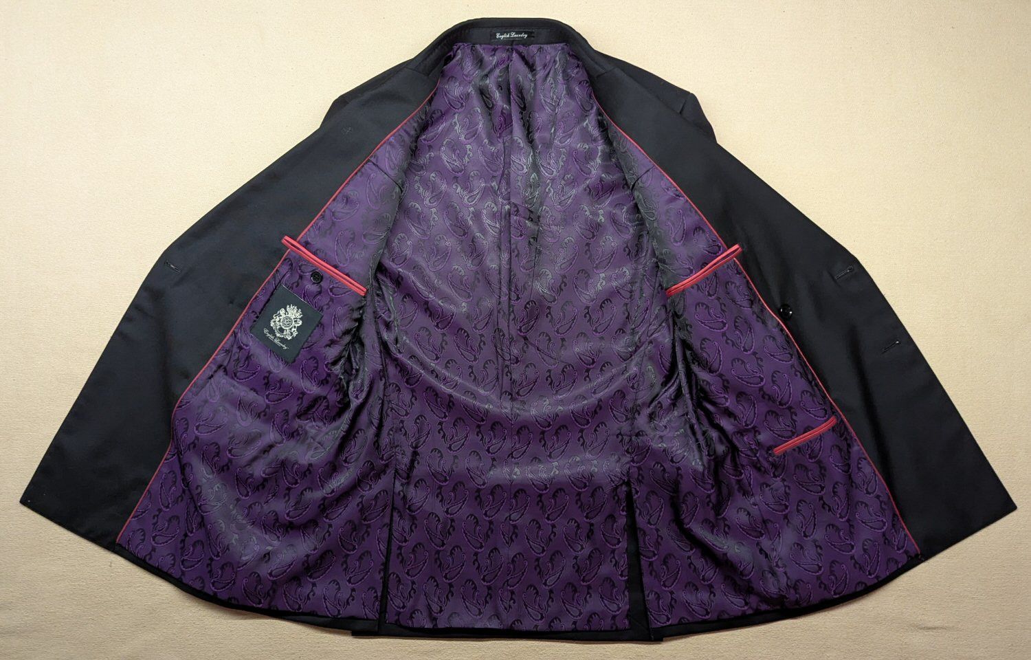 English Laundry English Laundry Double Breasted 4-Button Black Suit 40R NWT Size 40R - 3 Thumbnail