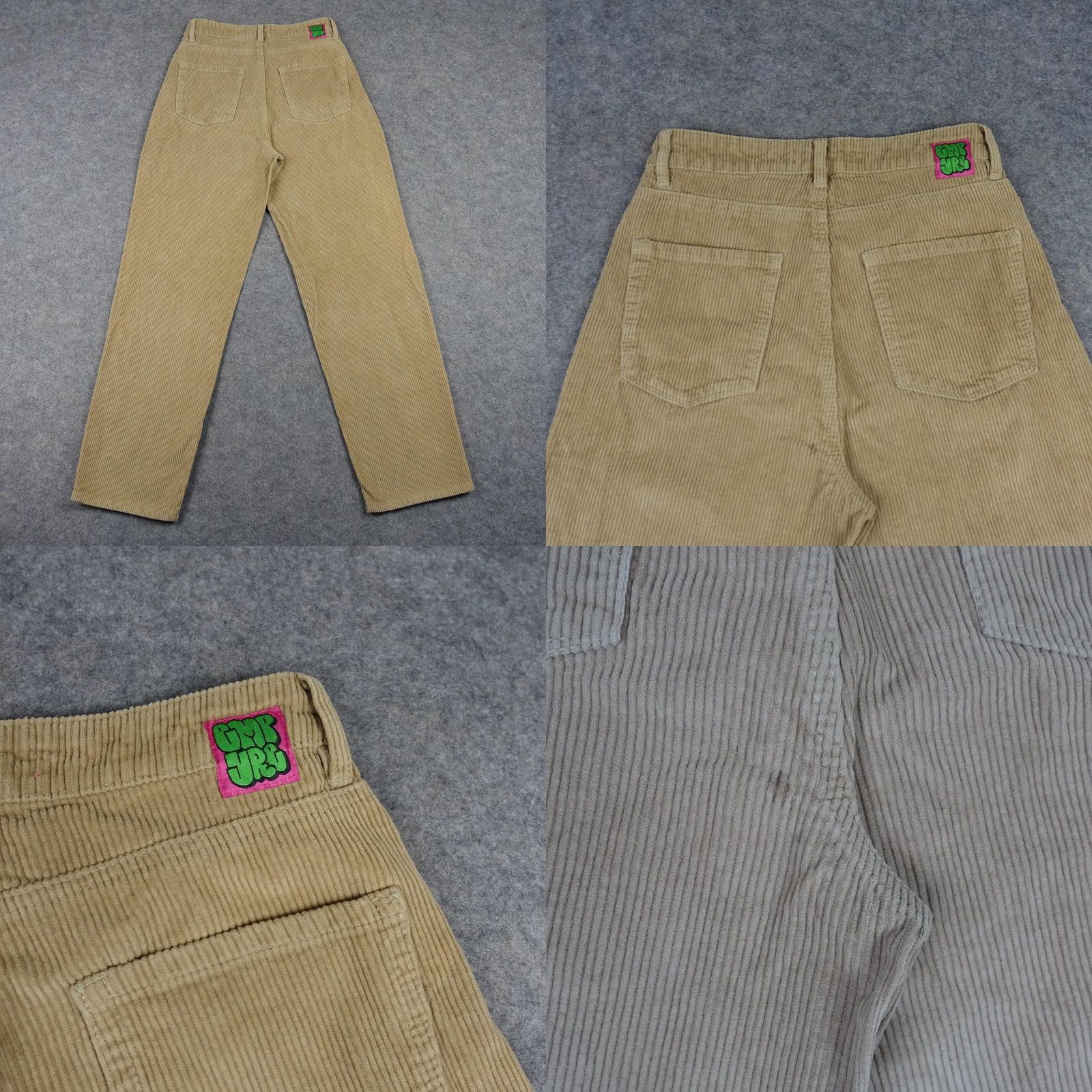 Empyre Empyre Tori Pants Womens 6 Beige High Rise Corduroy Straight Leg Casual Skater Brown Cotton 30 in Inseam Women Regular Pants Mens? Size 28" / US 6 / IT 42 - 8 Thumbnail