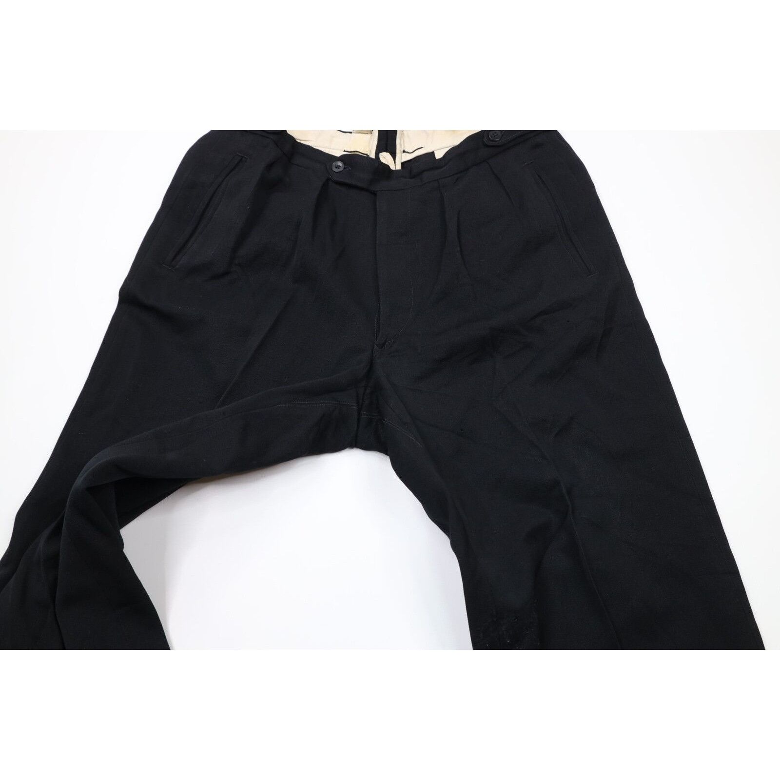 Vintage Vintage 40s Streetwear Thrashed Button Fly Pleated Pants Size US 34 / EU 50 - 7 Thumbnail