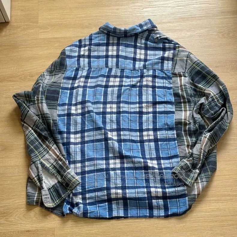 Needles Needles Flannel patchwork washed grid loose shirt Size US L / EU 52-54 / 3 - 2 Thumbnail