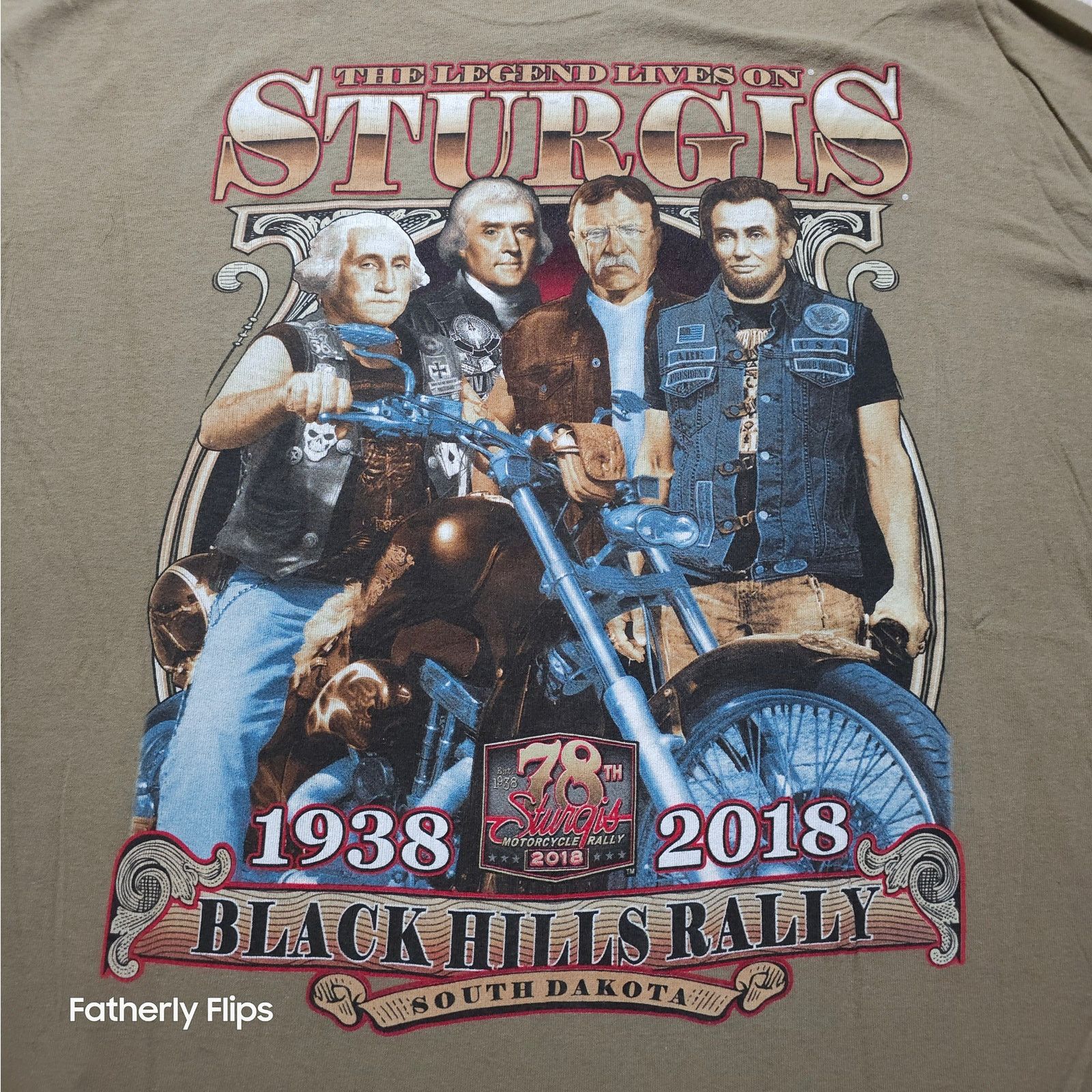 Hanes Sturgis 2018 Black Hills Rally 78th Anniversary Biker Shirt Size US XL / EU 56 / 4 - 2 Thumbnail
