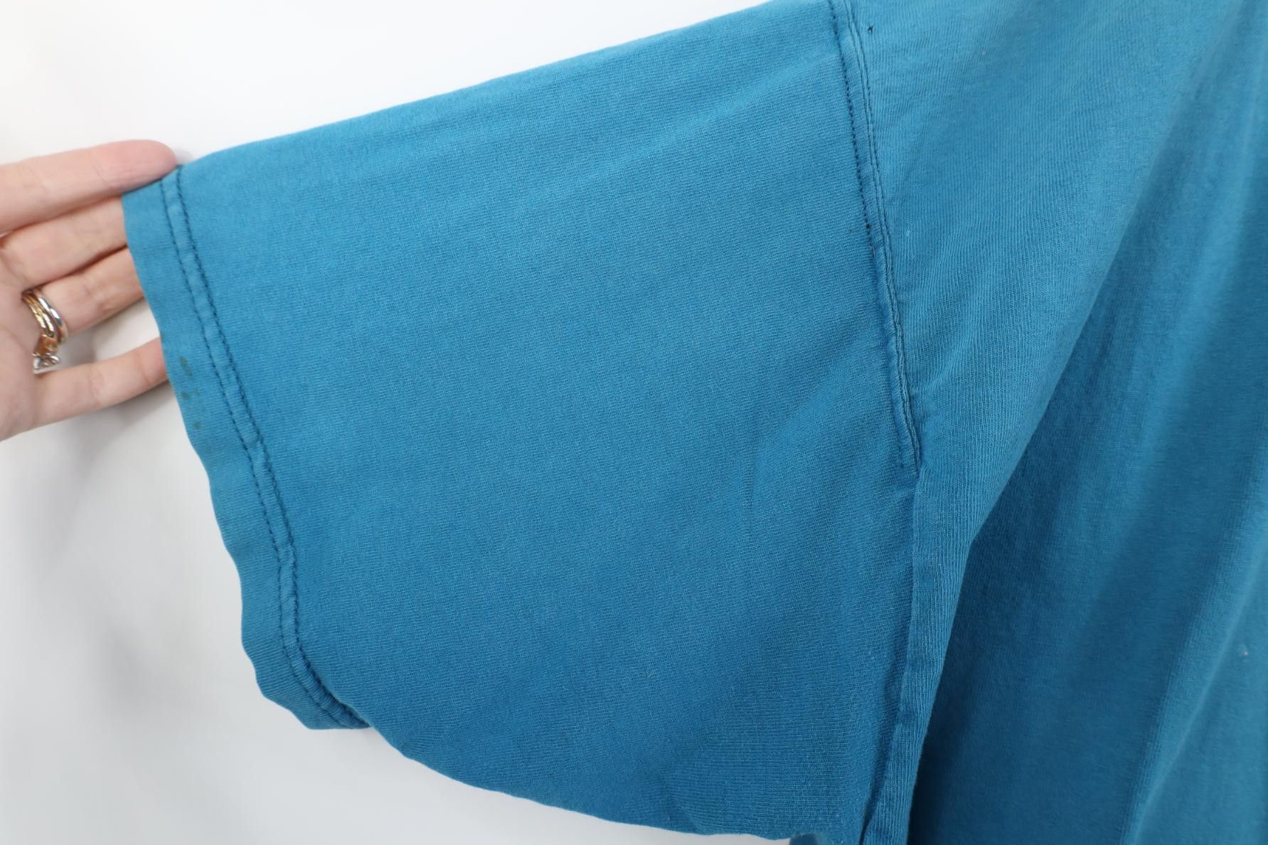 Wilson Vintage 90s Wilson Blank Heavyweight Cotton T-Shirt Blue Size US XXL / EU 58 / 5 - 8 Thumbnail