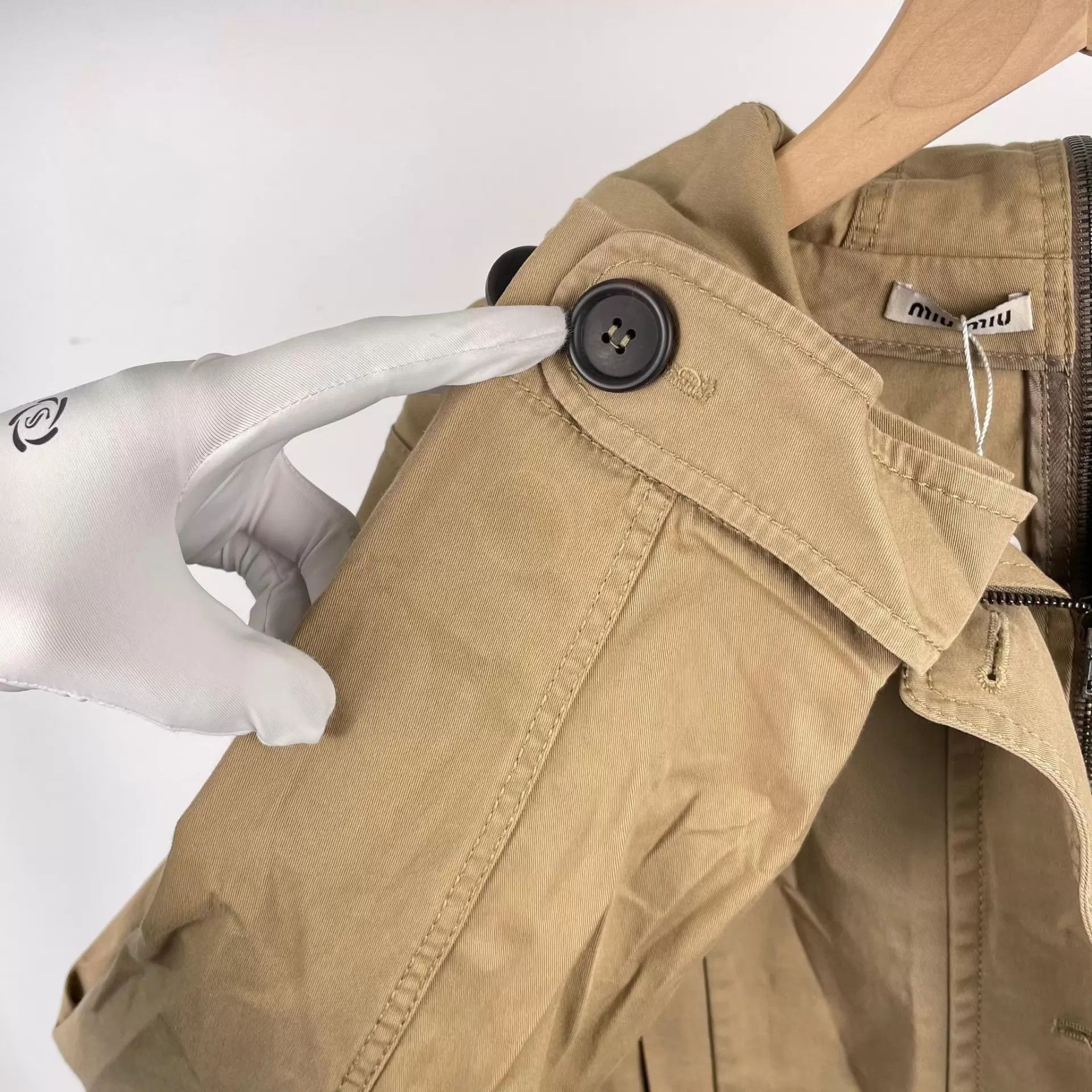 Miu Miu MIU MIU Beige Hooded Jacket 40 Size S / US 4 / IT 40 - 8 Thumbnail