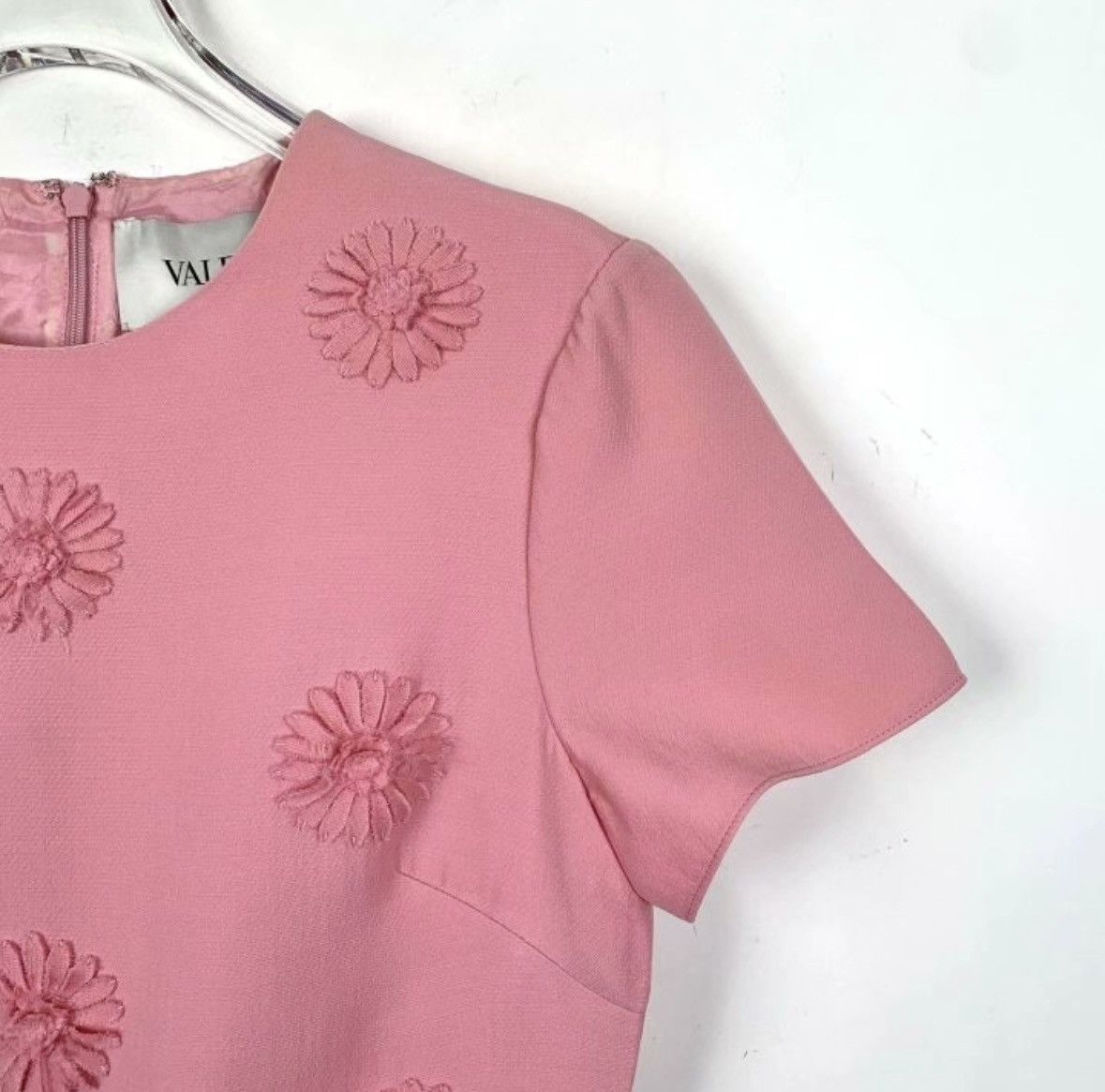 Valentino Valentino Pink Daisy Embroidered Sleeveless Dress K26WX Size S / US 4 / IT 40 - 3 Thumbnail