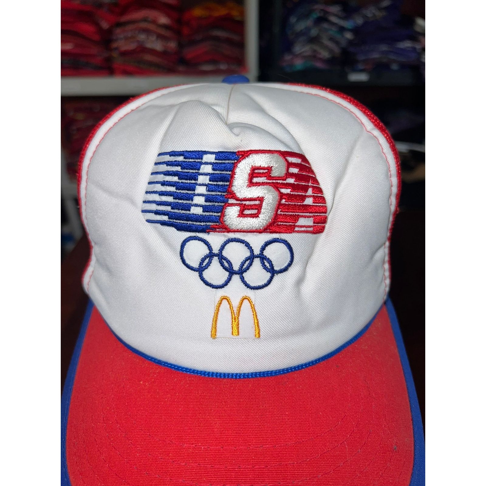 Vintage Vintage USA Olympics Hat Snapback Trucker 1984 VTG 80s Size ONE SIZE - 3 Thumbnail