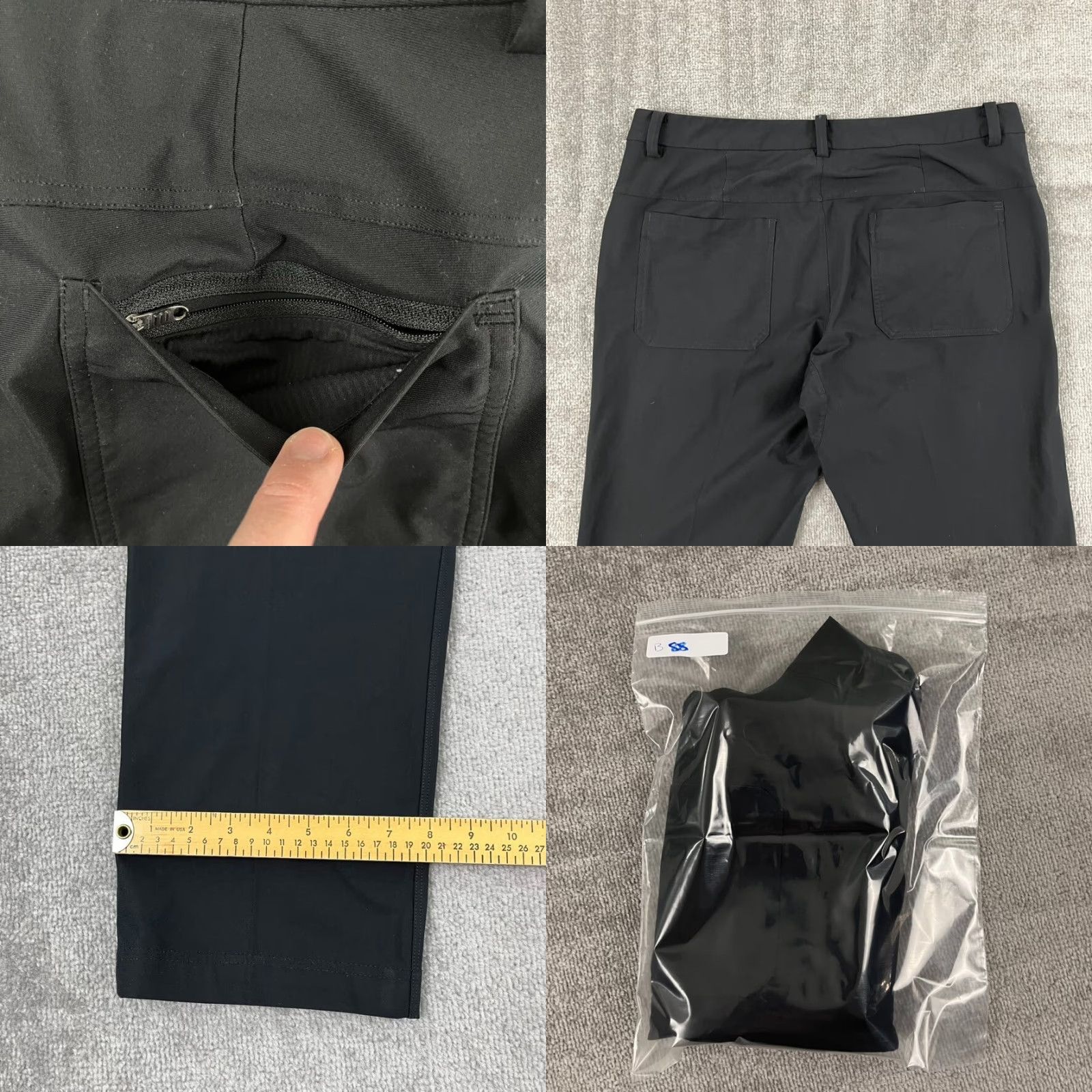 Lululemon LULULEMON Pants Mens 36 x 32 Black Chino Golf Preppy Travel Stretch Breathable Easy Care Flat Front 5-Pocket Classic Fit Brand Mens Size US 36 / EU 52 - 8 Thumbnail