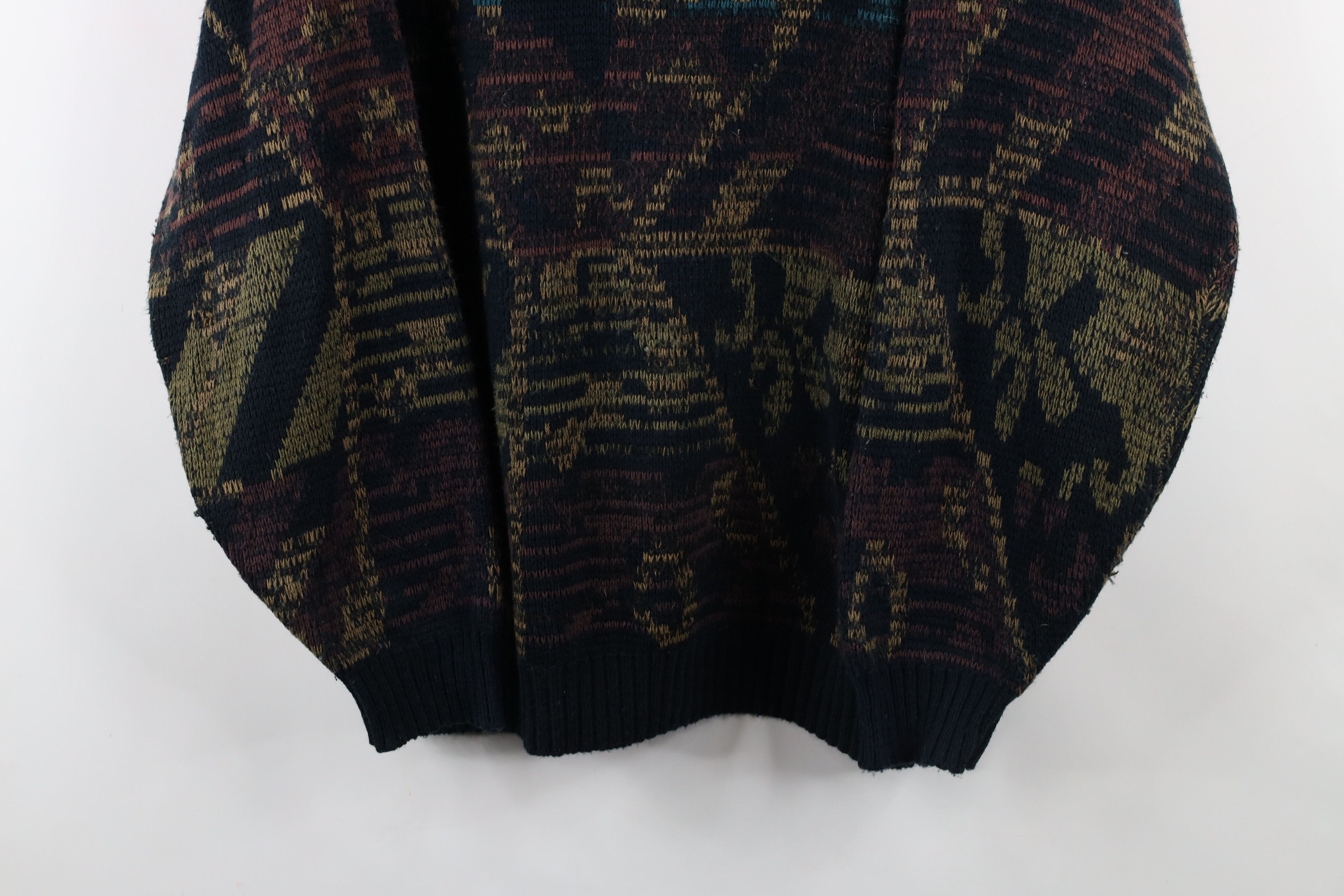 Vintage Vintage 90s Coogi Style Rainbow Geometric Knit Sweater Size US XXL / EU 58 / 5 - 3 Thumbnail