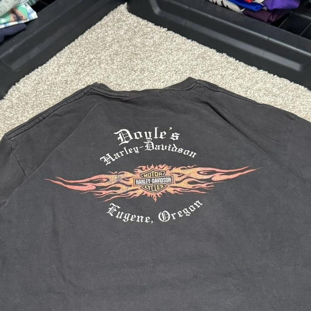 Harley Davidson × Vintage VTG 90s Made in USA Faded Harley Davidson T Shirt Size US L / EU 52-54 / 3 - 5 Thumbnail