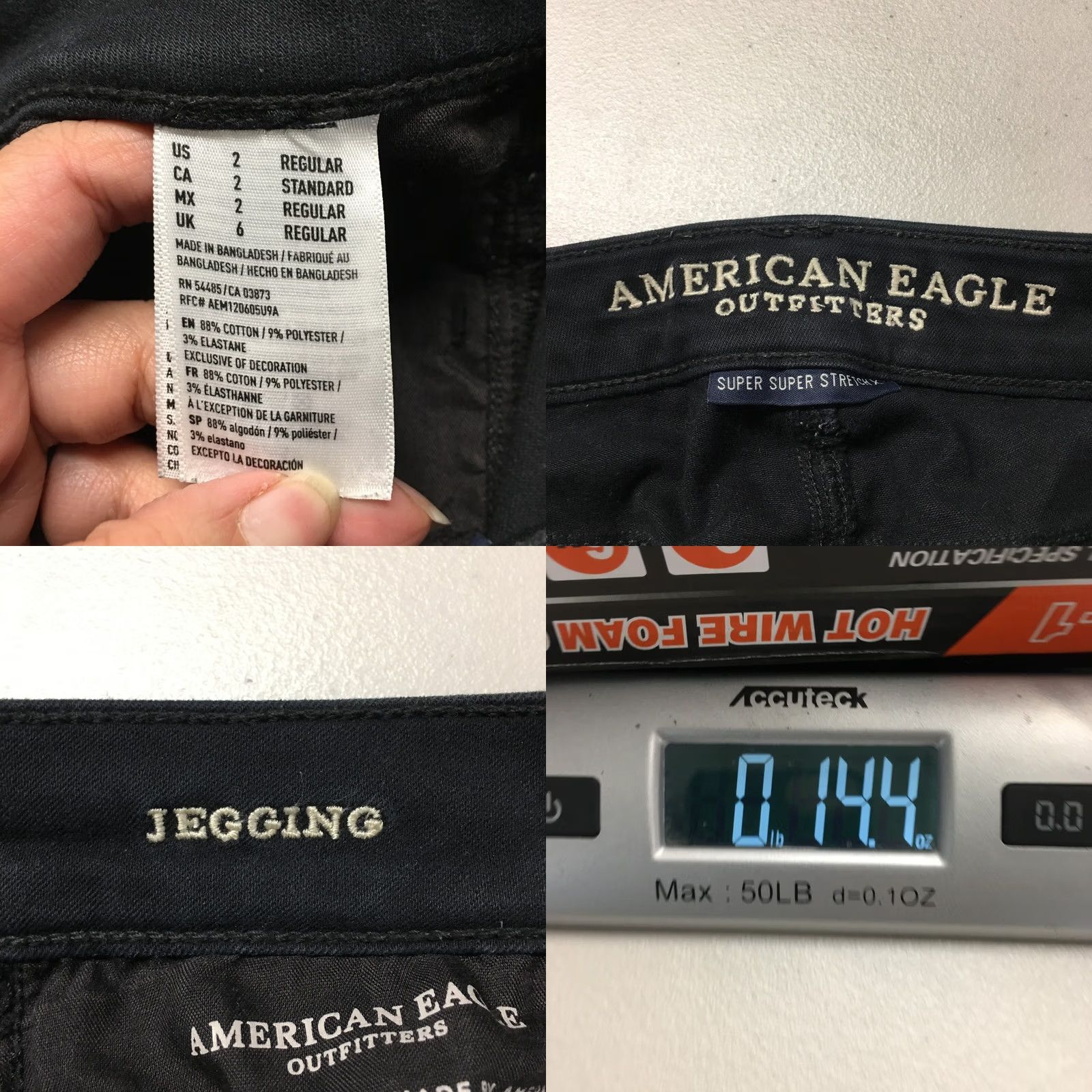 American Eagle Outfitters American Eagle Outfitters Jegging Pants Womens 2 Black Reg Stretchy Comfortable Pockets Casual Regular Skinny Front Flat Front Size 26" / US 2 / IT 38 - 9 Thumbnail