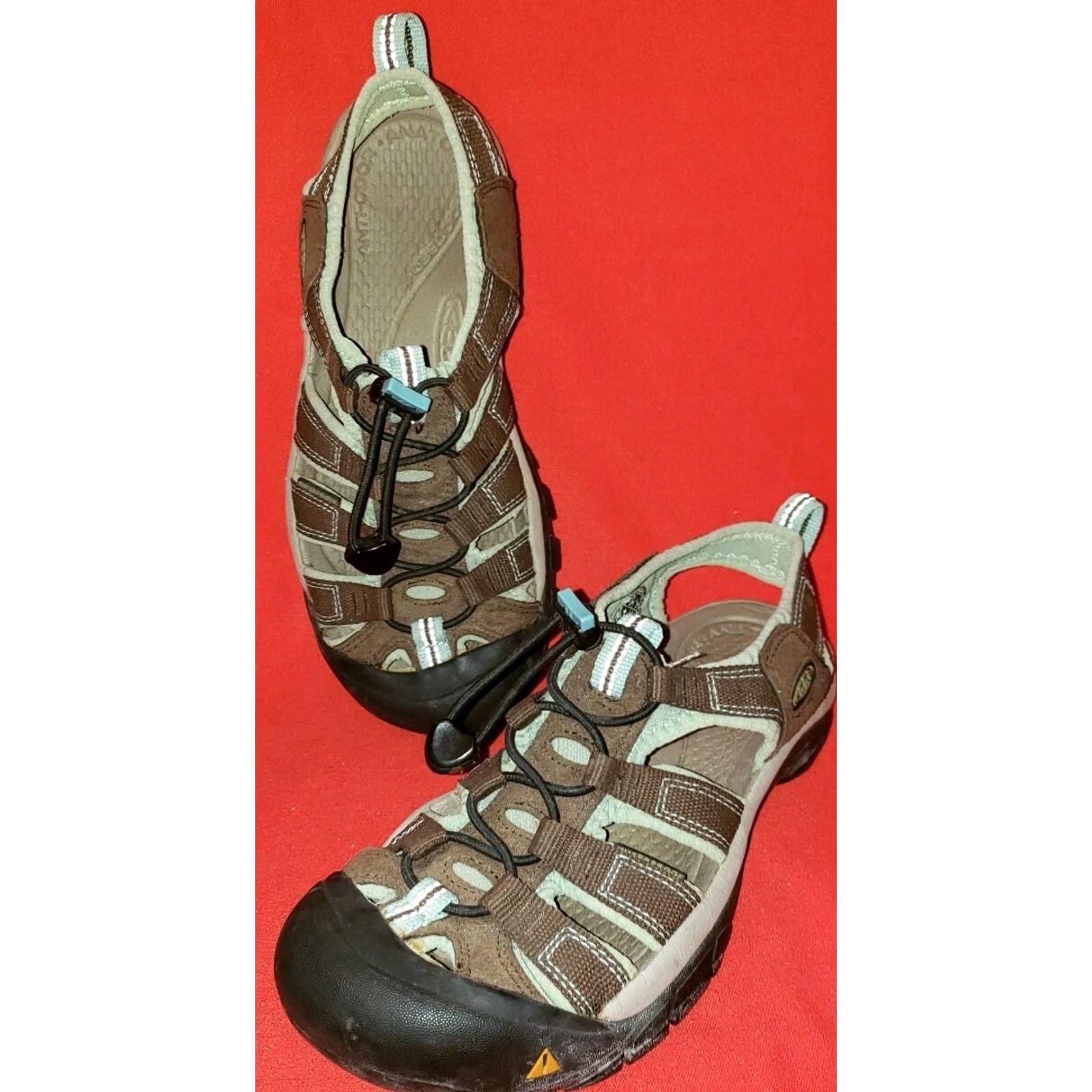 KEEN KEEN Newport H2 Sport Sandals Women's 7.5M 38EU Brown Suede Mint Green Size US 8 / IT 38 - 2 Thumbnail