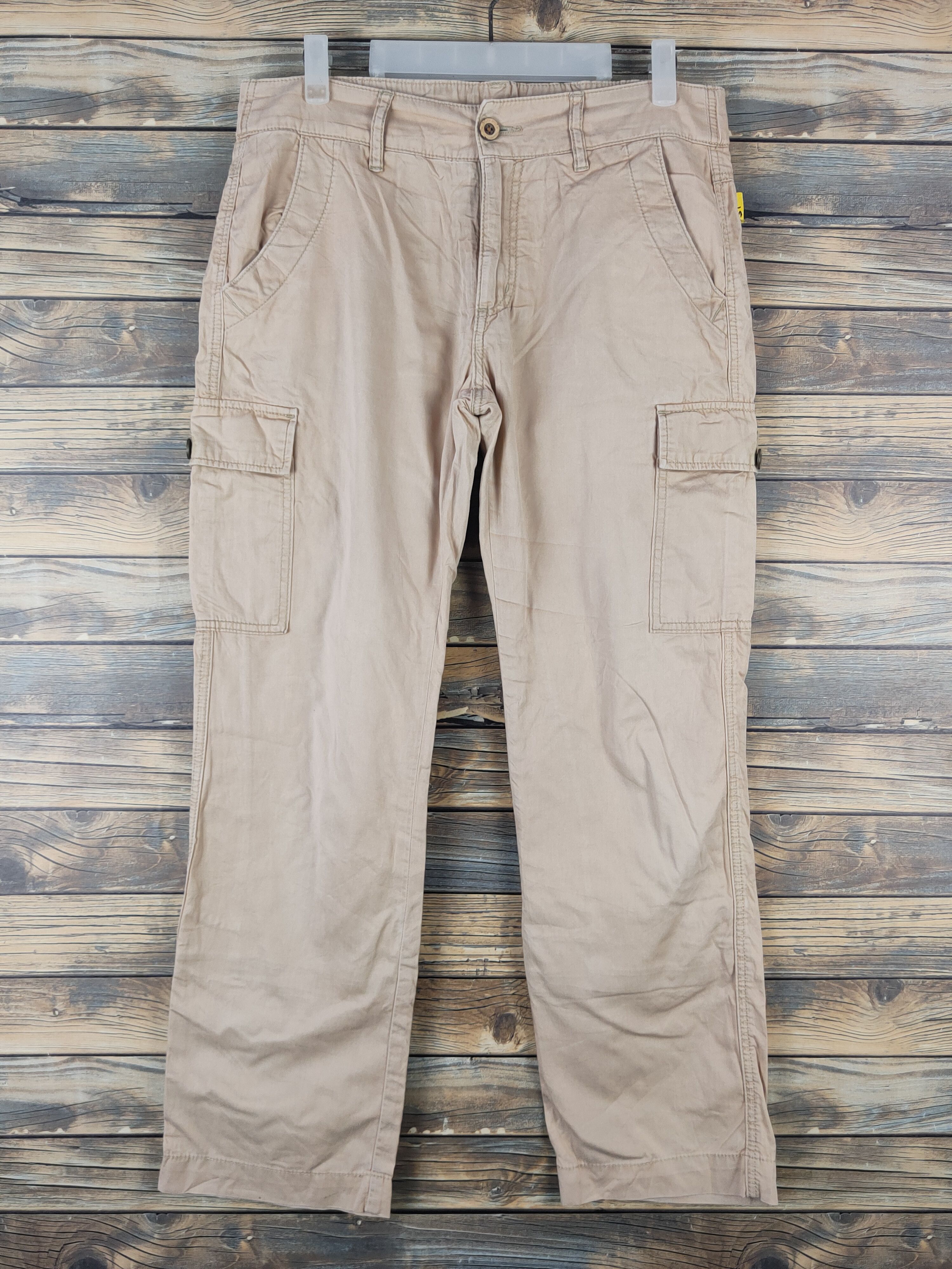 Japanese Brand DL Life Goes On Beige Multipocket Tactical Cargo Pants #1500 Size US 30 / EU 46 - 1 Thumbnail