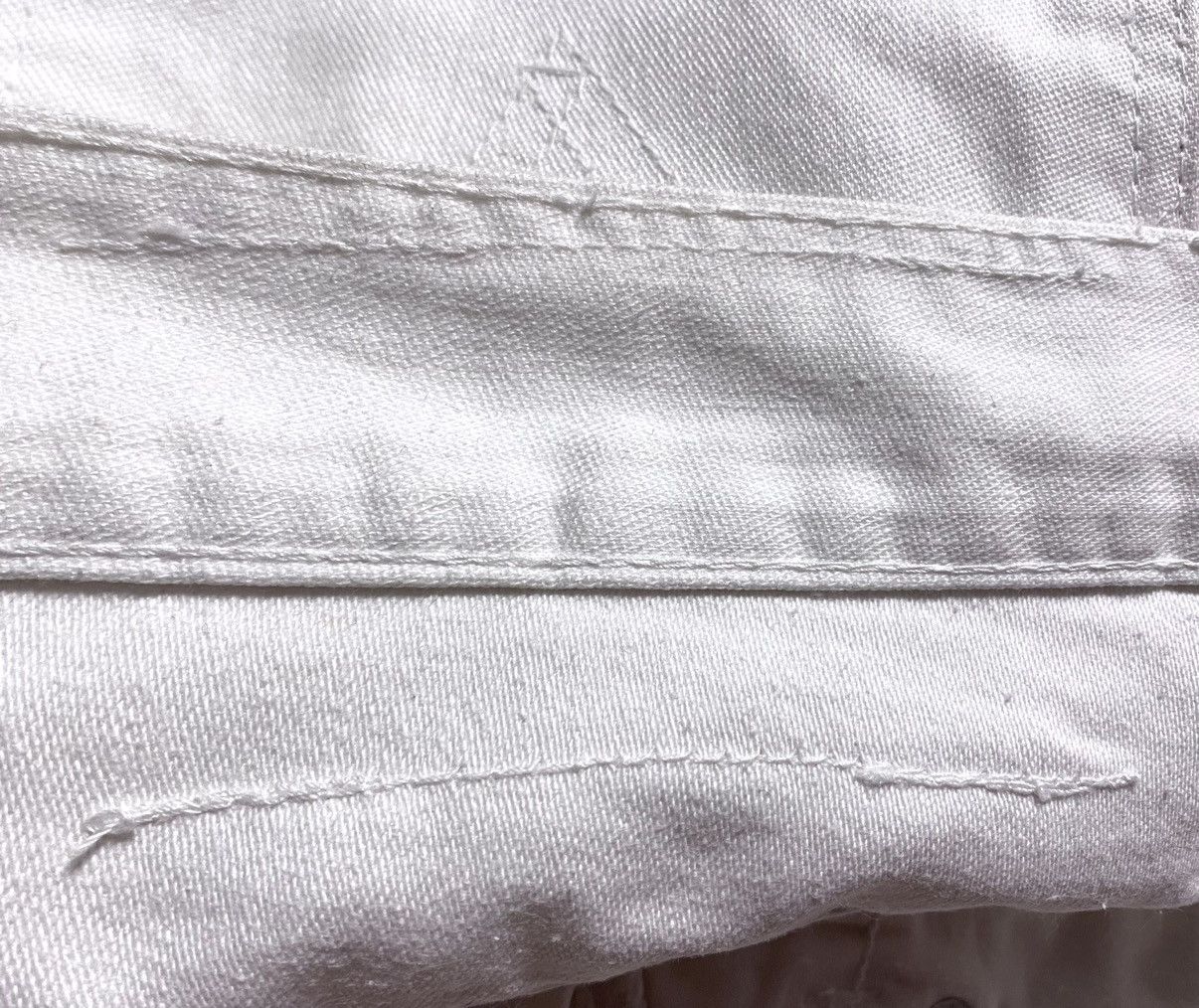 Levi's Vintage Clothing Deadstock Archival 50’s-60’s Levis White Fringed Jeans Denim Size 28" / US 6 / IT 42 - 19 Thumbnail