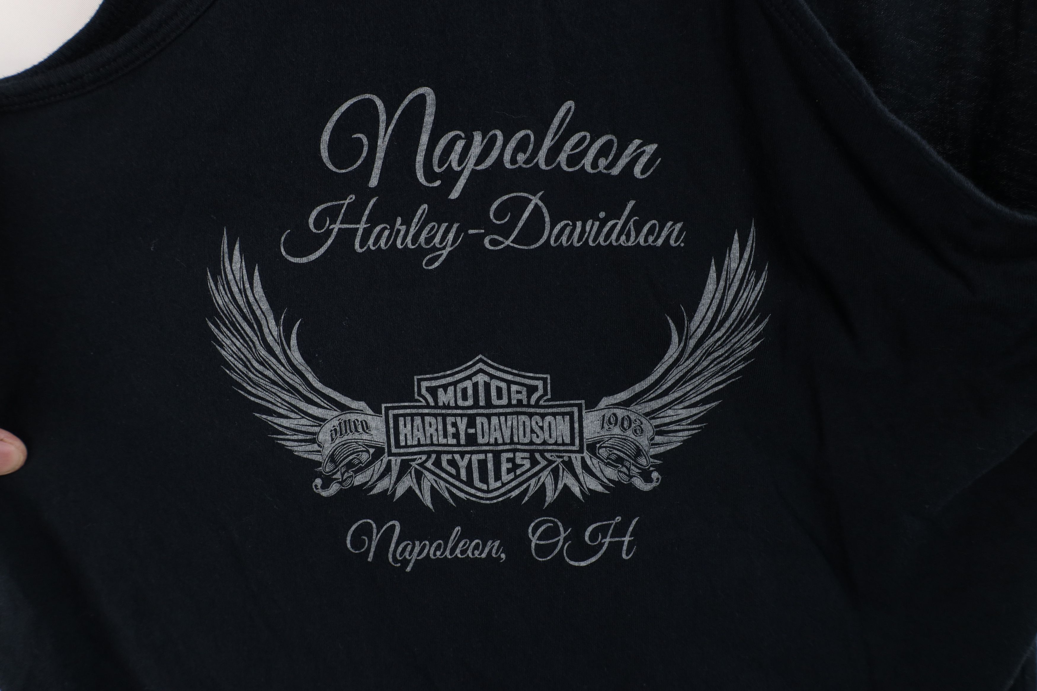 Harley Davidson × Vintage Vintage Y2K Harley Davidson Eagle Tank Top T-Shirt Black Size M / US 6-8 / IT 42-44 - 9 Thumbnail