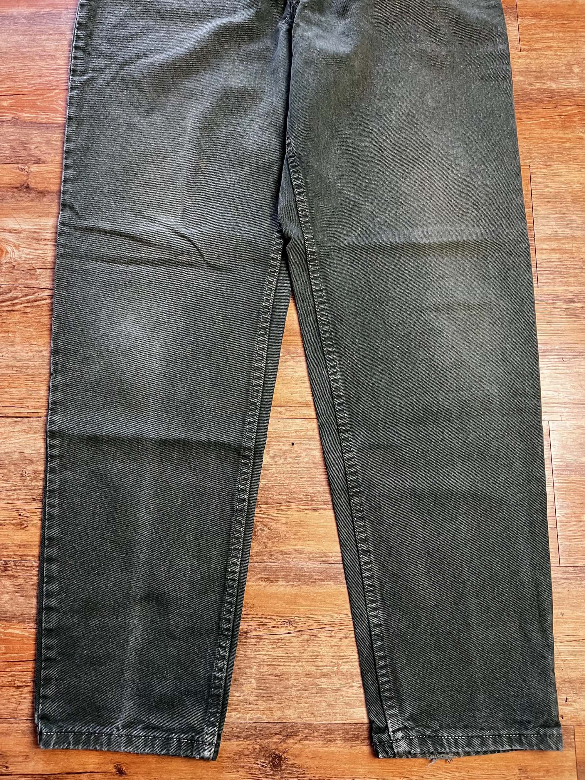 Levi's Vintage Clothing Vintage 1990's Levi's 550 Green Tapered Leg Orange Tab Jeans Size US 38 / EU 54 - 3 Thumbnail