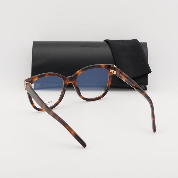 Saint Laurent Paris Saint Laurent SLM97 003 Eyeglasses Havana 54mm Square Frame Size ONE SIZE - 12 Thumbnail