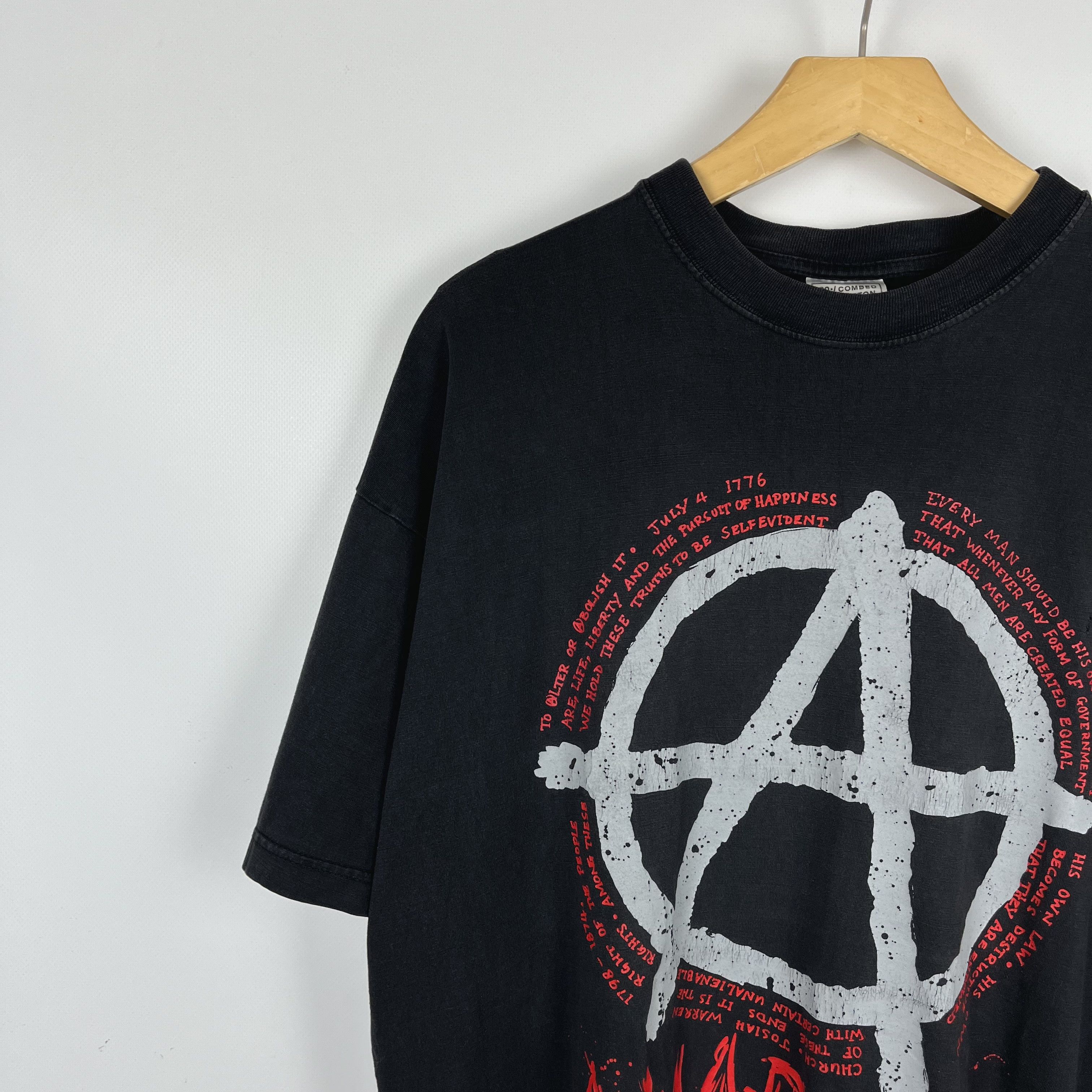 Vintage Vintage Anarchy Big Logo Destroy T Shirt 90’s Size US XL / EU 56 / 4 - 5 Thumbnail