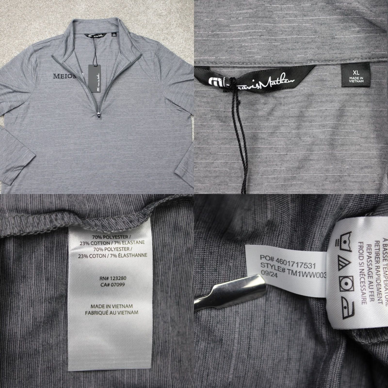 TravisMathew Travis Mathew Sweatshirt NWT Womens XL Gray Crestview 1/4 Zip Golf Long Sleeve Size XL / US 12-14 / IT 48-50 - 8 Thumbnail