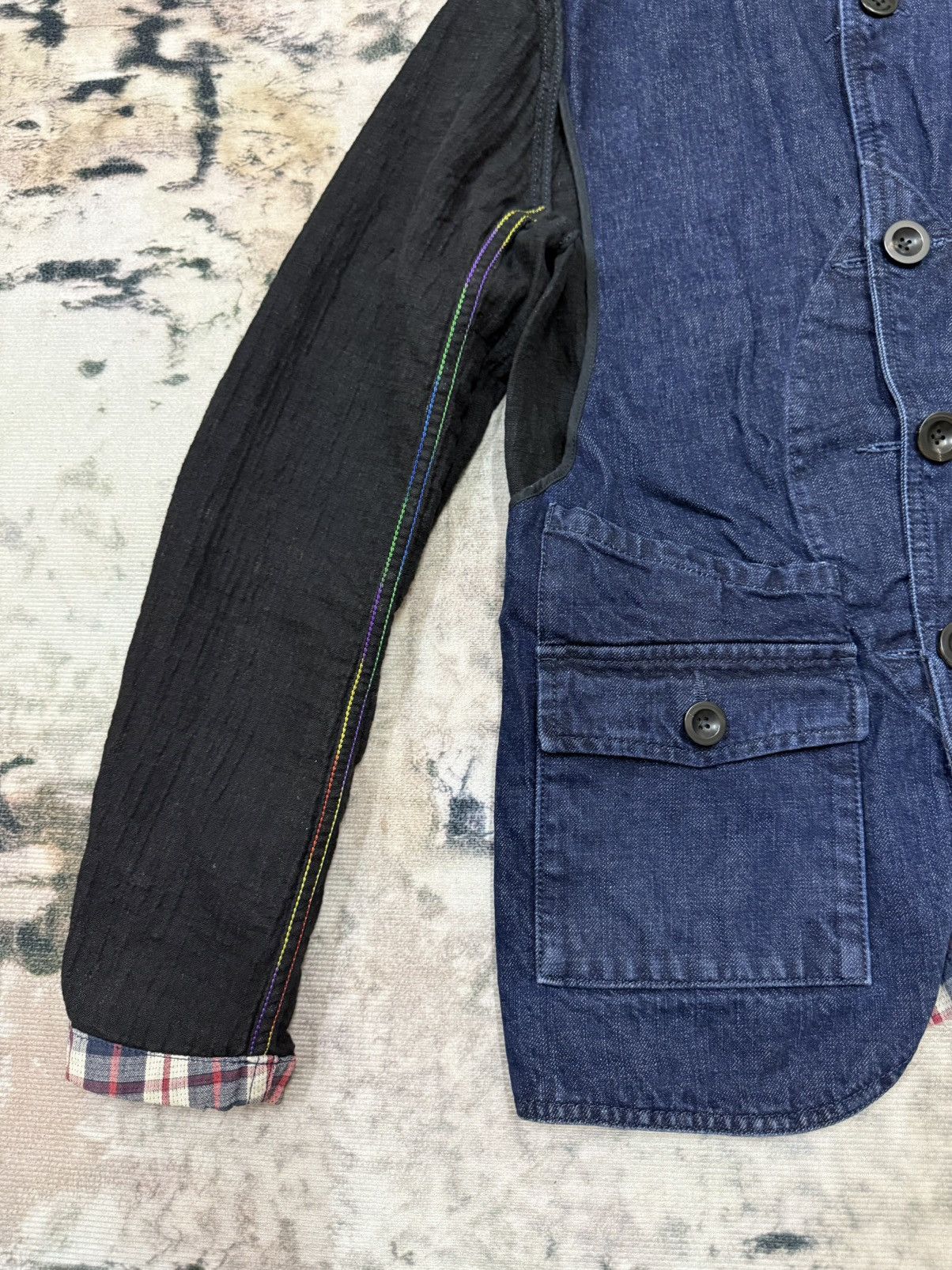 Japanese Brand Tomorrowland Riversible Plaid Denim Button Up Jacket Size US XS / EU 42 / 0 - 9 Thumbnail