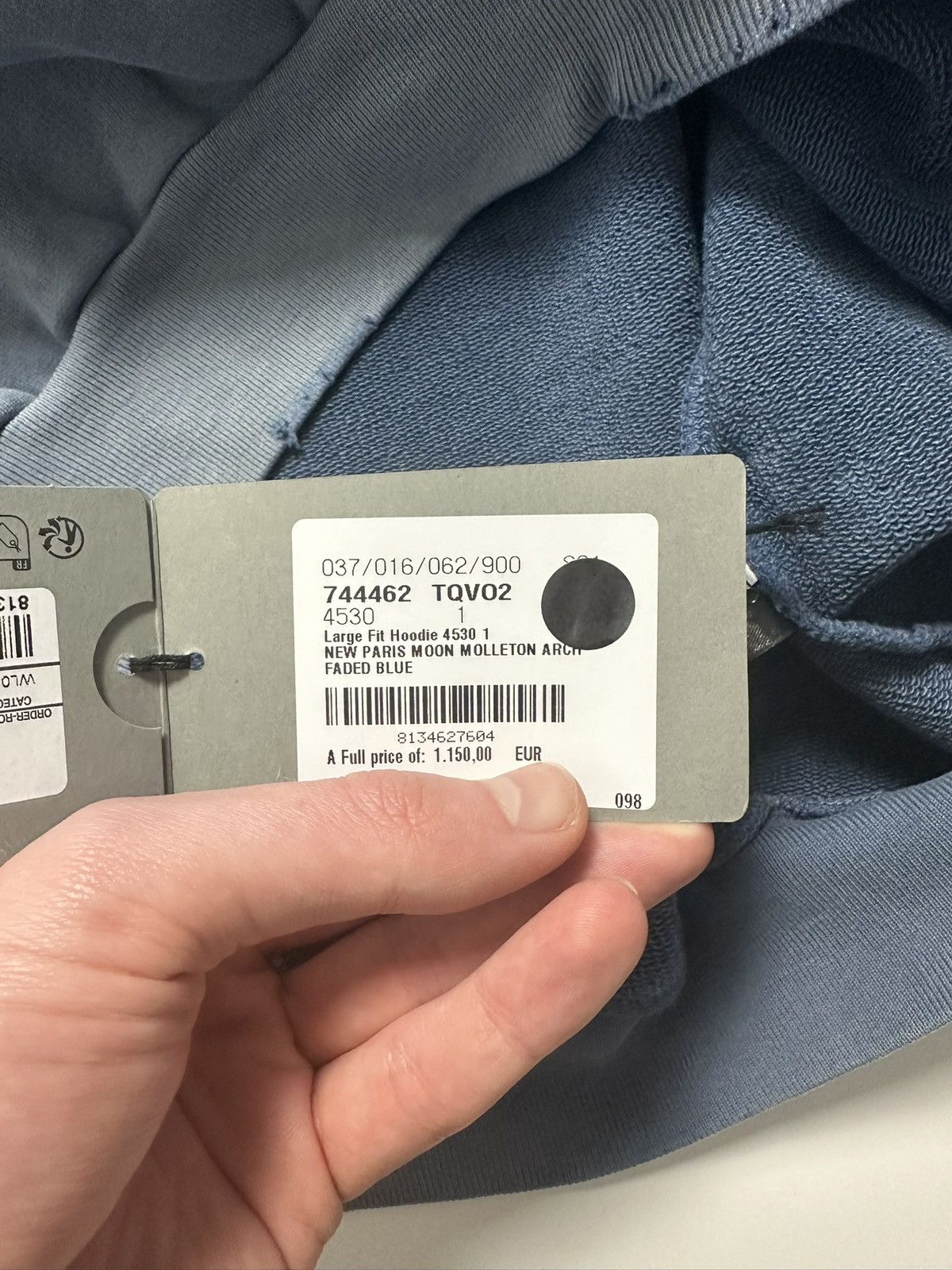 Balenciaga Balenciaga „Paris Moon“ faded blue Hoodie Sz1 NEW Size US S / EU 44-46 / 1 - 8 Thumbnail