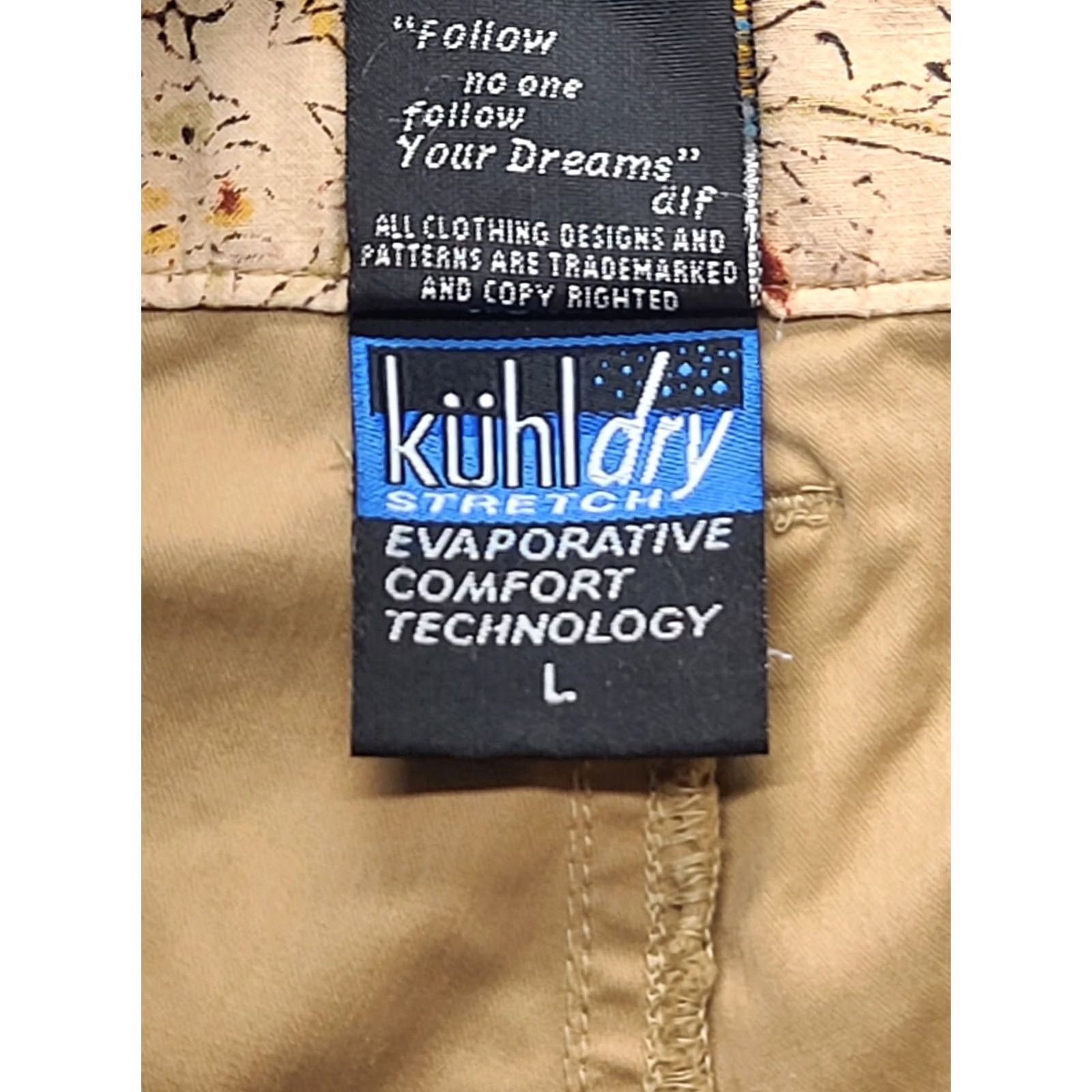 Vintage Kuhl Dry Capri Pants Womens L 34x23 Regular Fit Cargo Activewear Gorpcore MTB Beig e Size 36" / US 14 / IT 50 - 3 Thumbnail