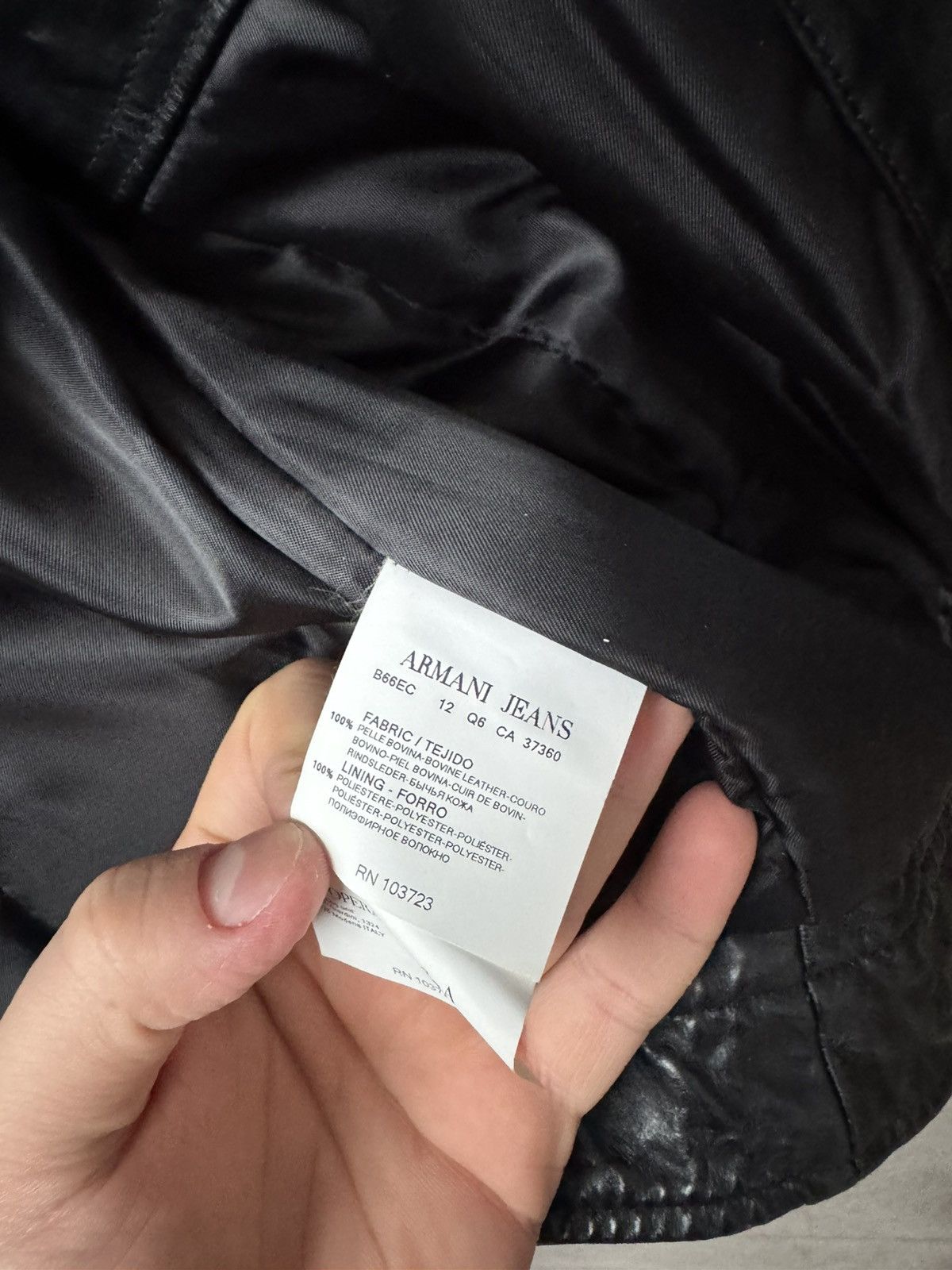 Armani Archived Armani Jeans Black Heavy Leather Bikers Jacket Size US XL / EU 56 / 4 - 8 Thumbnail