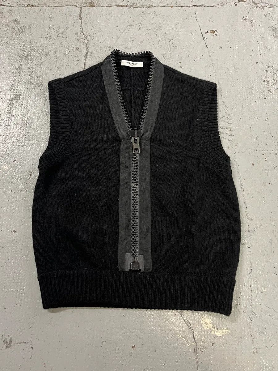 Givenchy FW2014 Givenchy Oversized Zip Wool Black Tank Top Size S / US 4 / IT 40 - 1 Thumbnail
