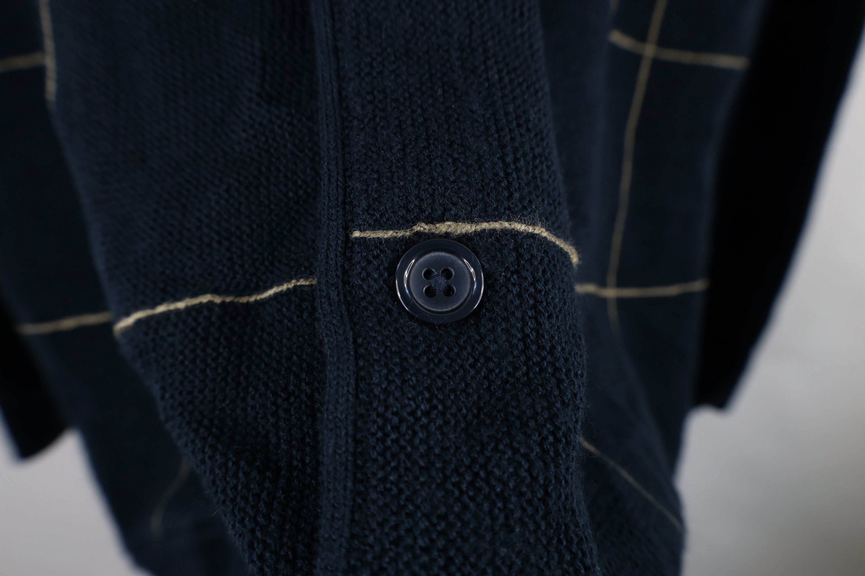 Vintage Vintage 90s Streetwear Button Cardigan Sweater Navy Blue Size US XL / EU 56 / 4 - 4 Thumbnail