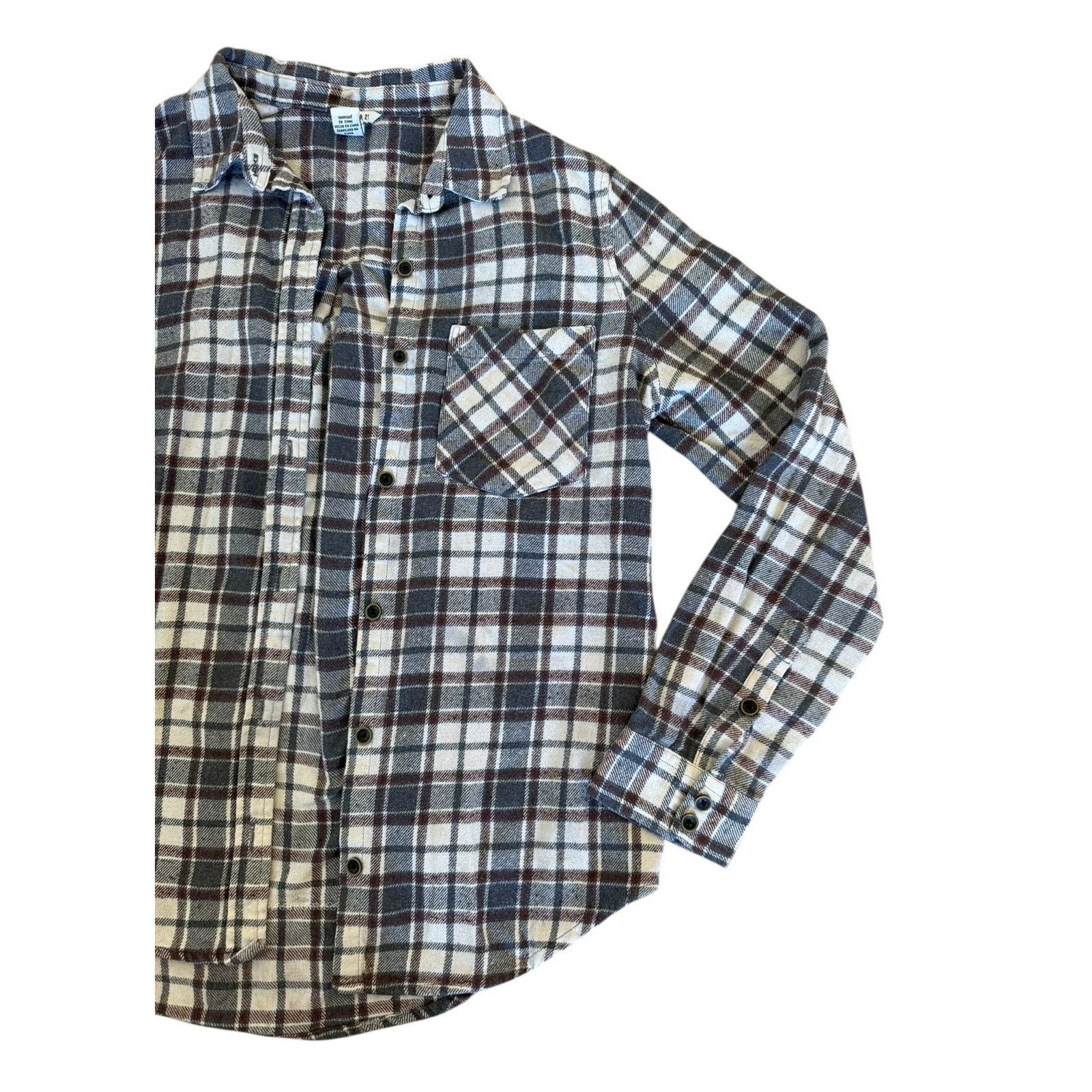 Forever 21 NIRVANA Kurt Cobain Upcycled Retro Vintage Plaid Flannel M Size M / US 6-8 / IT 42-44 - 6 Thumbnail