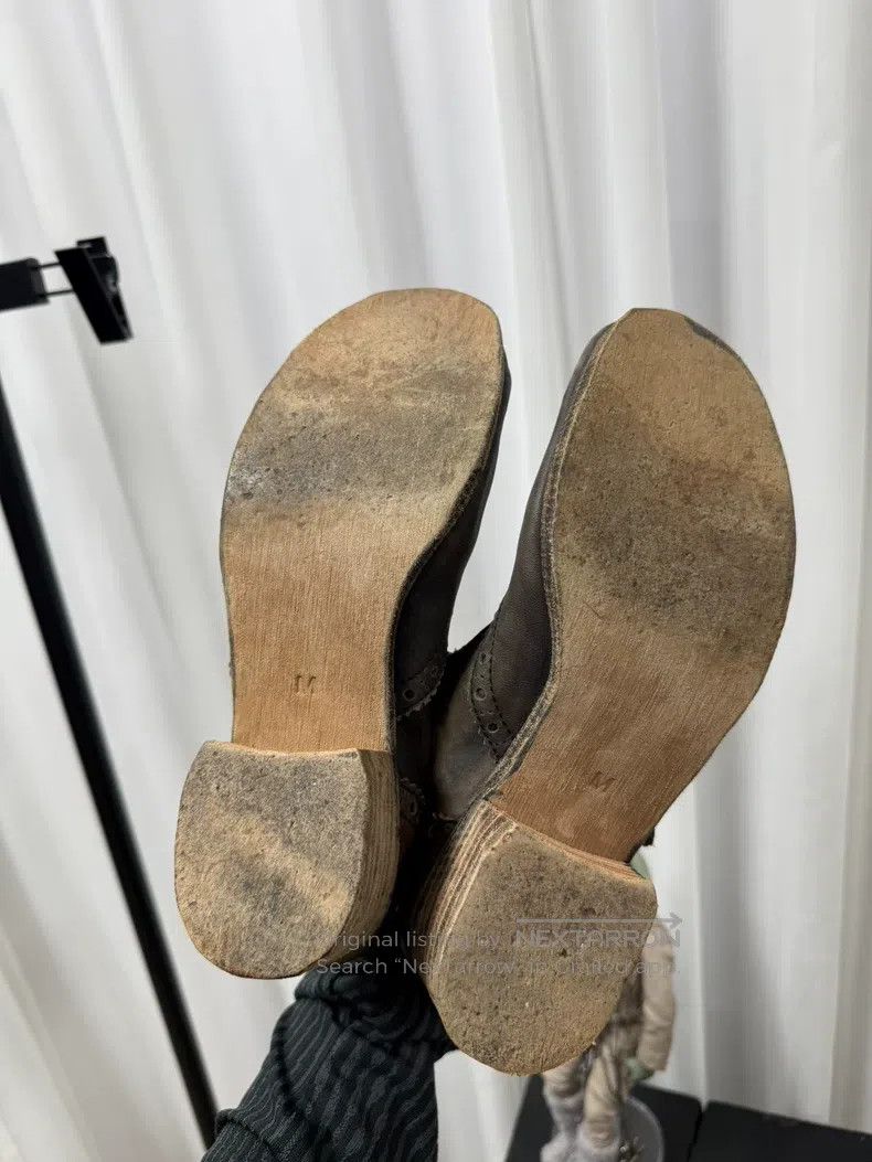 Junya Watanabe Junya Watanabe Distressed Pattern Leather Shoes Size US 5.5 / EU 38 - 7 Thumbnail