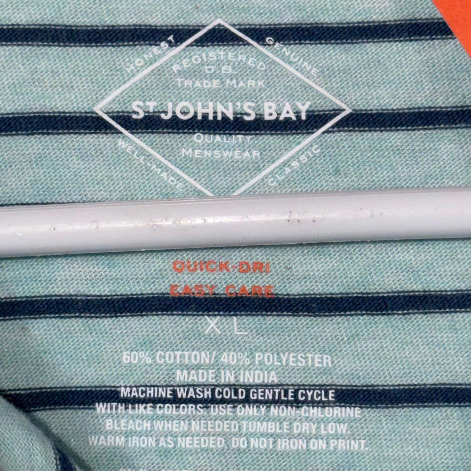 St. Johns Bay St. John's Bay Men's Quick-Dri Polo Shirt XL NWT Size US XL / EU 56 / 4 - 6 Thumbnail