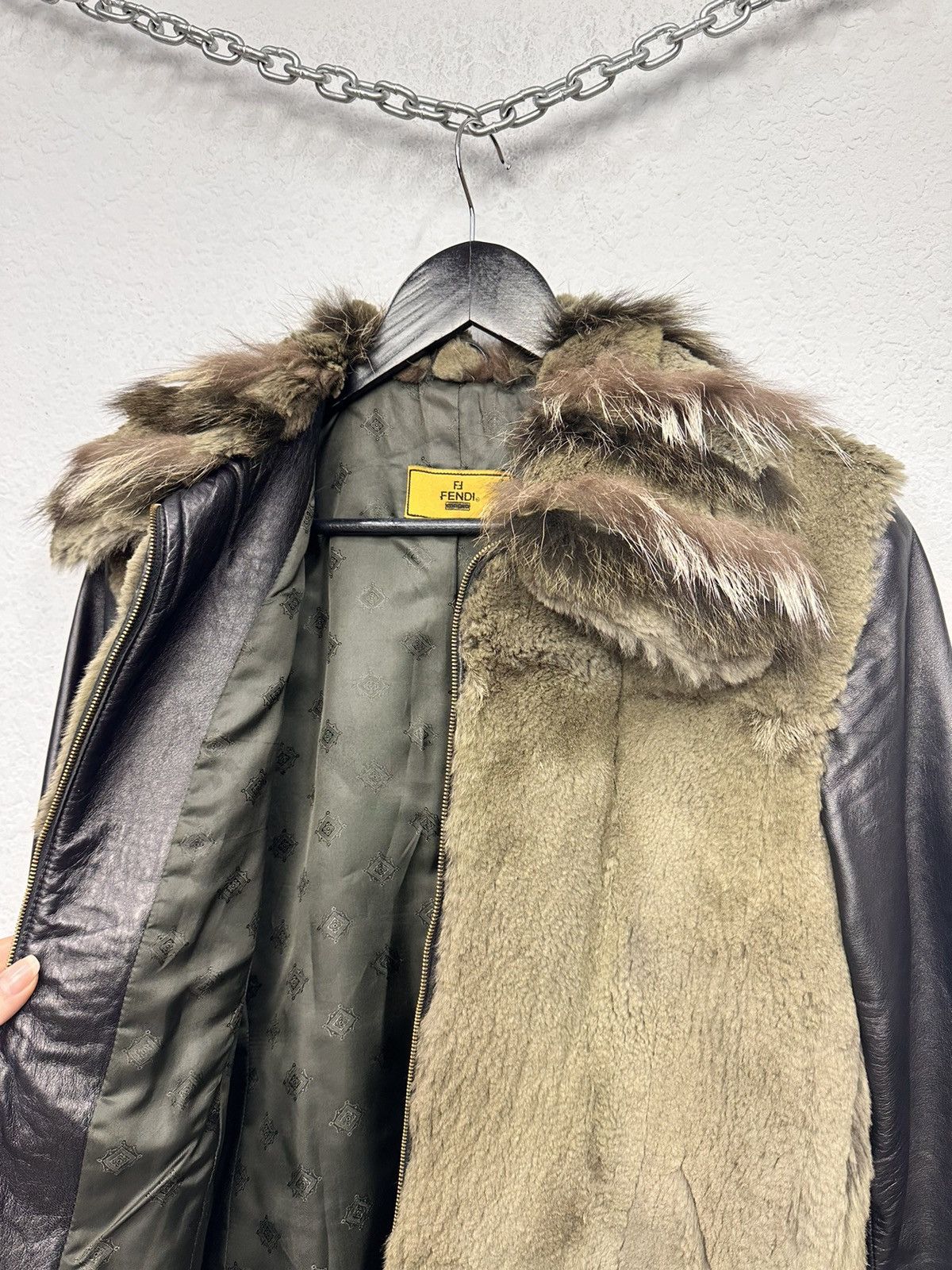 Fendi RARE FENDI JACKET FUR RABBIT IFSIXWASNINE legrandebleu JAPAN Size M / US 6-8 / IT 42-44 - 16 Thumbnail