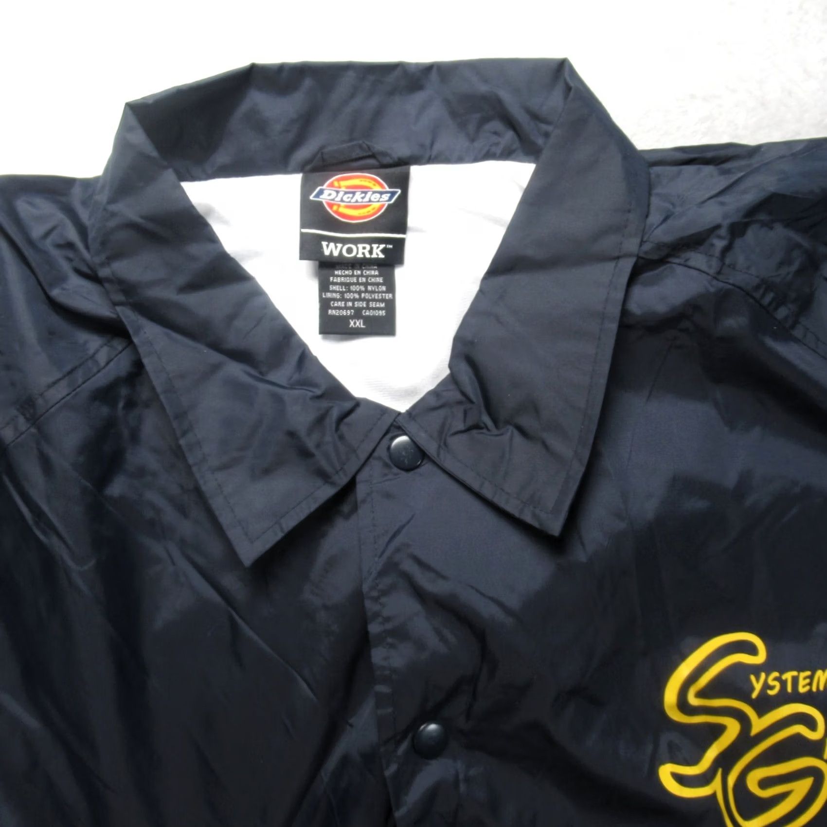 Dickies Dickies Work Nylon Jacket Men 2XL Blue SG Logo Collared Snap Front Rain Coat Windproof Waterproof Jacket Mens Size US XXL / EU 58 / 5 - 7 Thumbnail